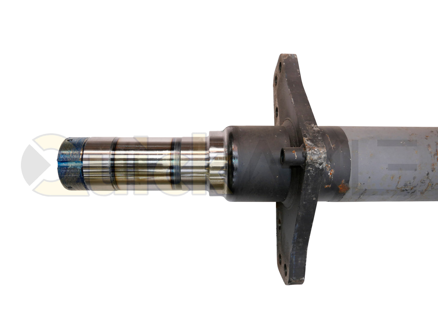 Air Disc Brake Axle, 76.5 Axle Track, QuickAxle Universal Mounting Pattern Brake Flange, 25k Beam, Straight With 5 in Dia and P Spindle