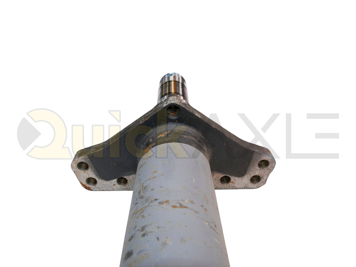 Air Disc Brake Axle, 76.5 Axle Track, QuickAxle Universal Mounting Pattern Brake Flange, 25k Beam, Straight With 5 in Dia and P Spindle