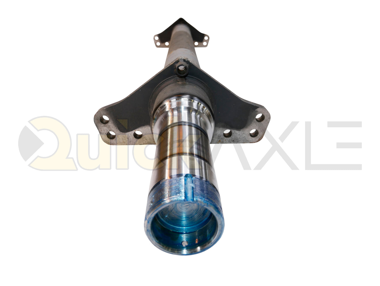 Air Disc Brake Axle, 76.5 Axle Track, QuickAxle Universal Mounting Pattern Brake Flange, 25k Beam, Straight With 5 in Dia and P Spindle