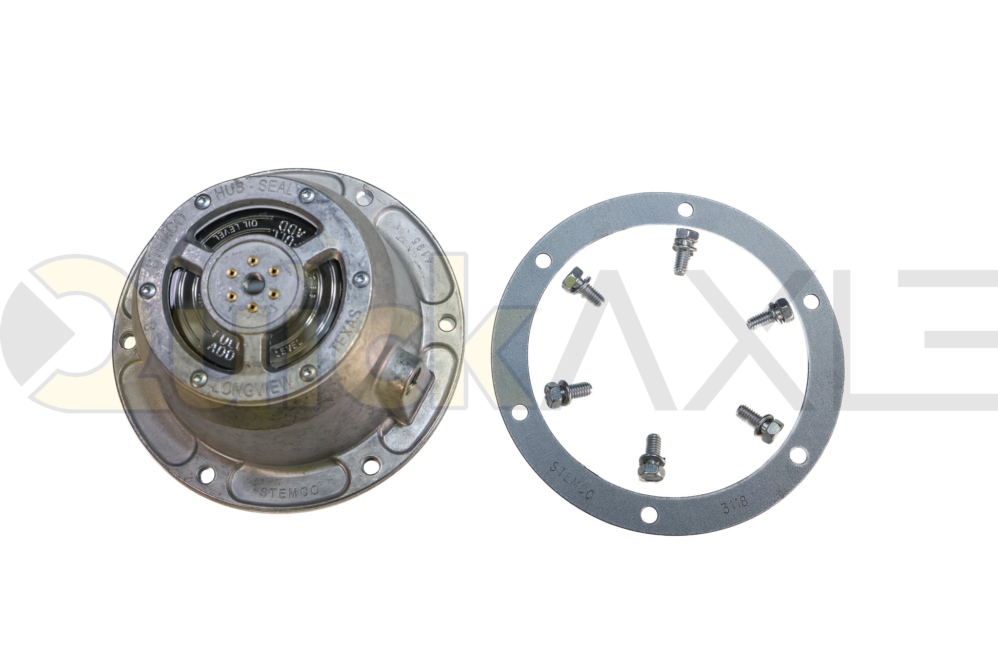 Stemco FP Oil PSI Hub Cap Kit - 343-4372 hub cap 1660214 and gasket 1660055 for 6040259