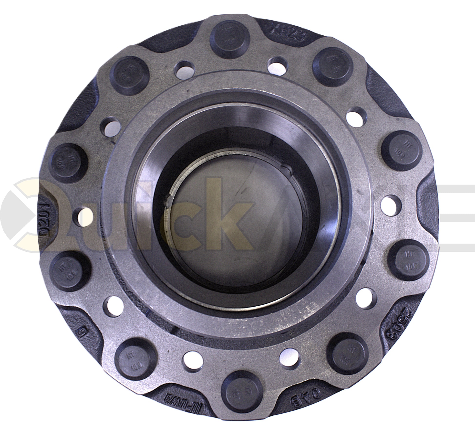 Hub, FUWA Hub, Hub Pilot, P Spindle, Cast Iron Hub Material, Includes Side Fill, Long Stud, M22 Stud Size