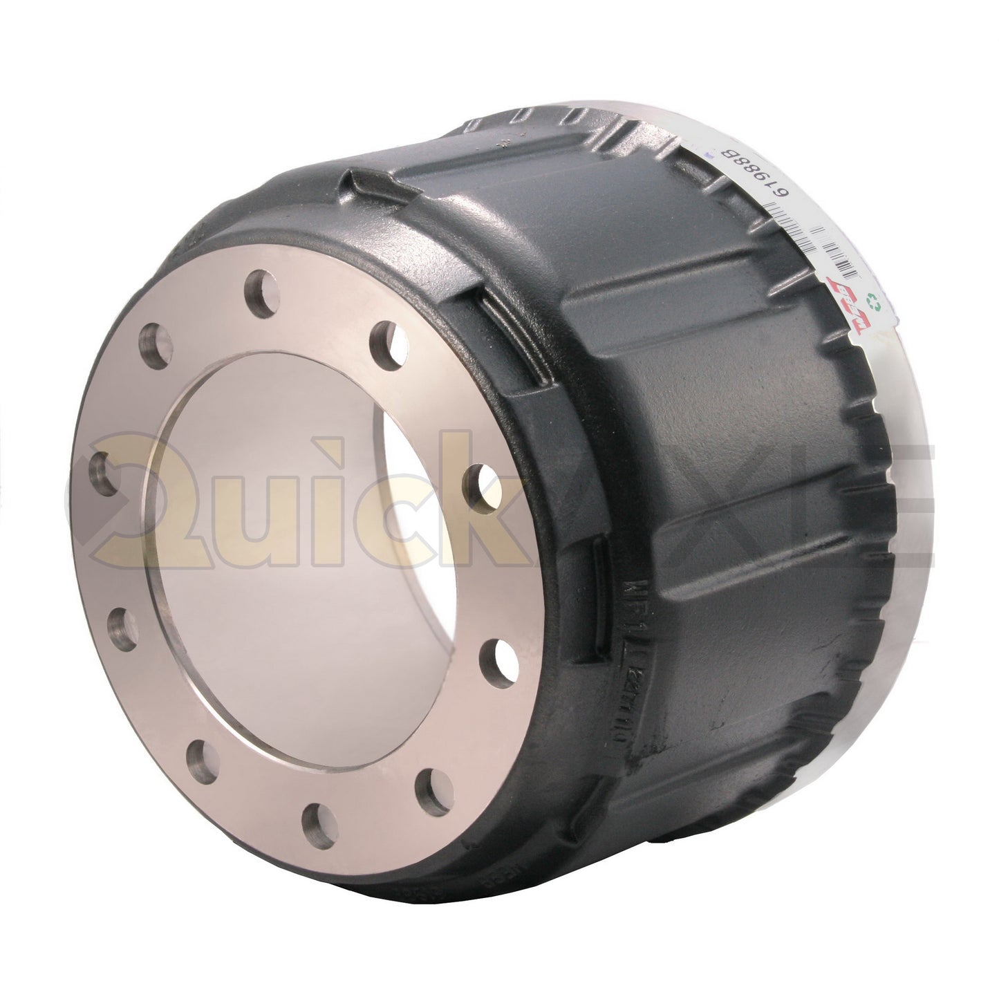 Drum, Webb, M22, 10 Stud Quantity, 11.25 (285.75) Stud Base Circle, Cast Iron, 15.0" x 8.625" Brake Size