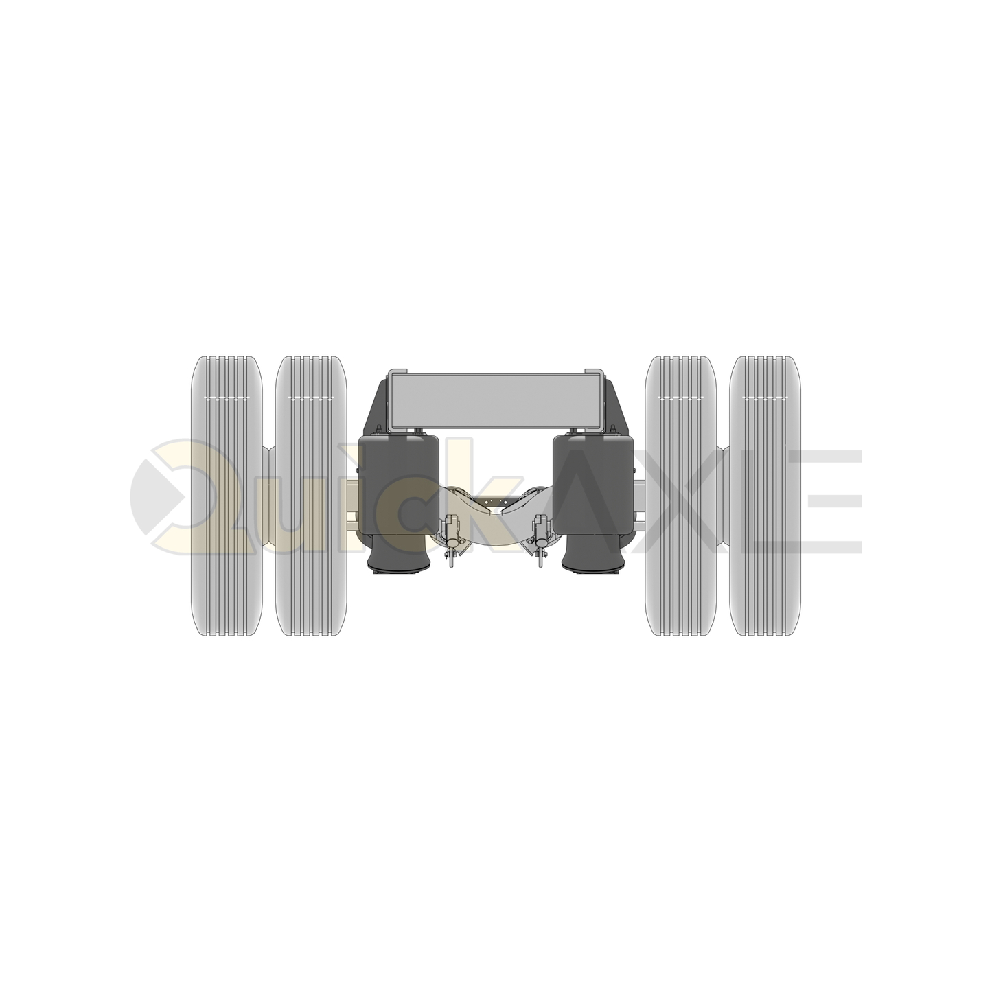 Ridewell RCA-215LM Low Mount Truck Air Ride Lift Axle Suspension - Non-Steerable - 22,500 lb Capacity - 2150202