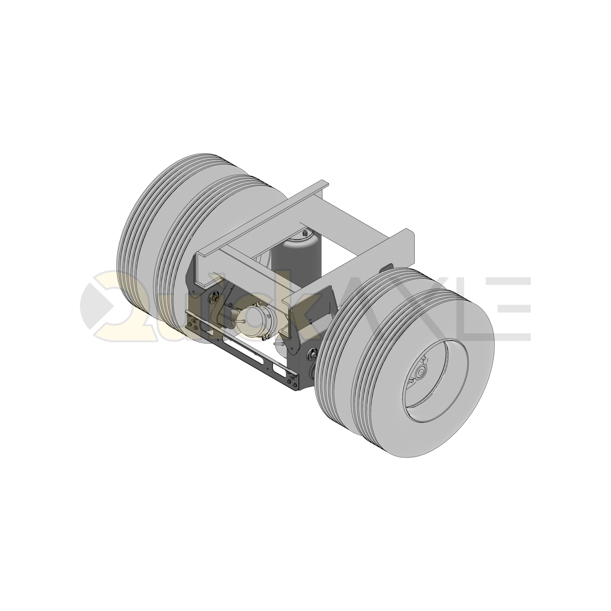 Ridewell RCA-215LM Low Mount Truck Air Ride Lift Axle Suspension - Non-Steerable - 22,500 lb Capacity - 2150202