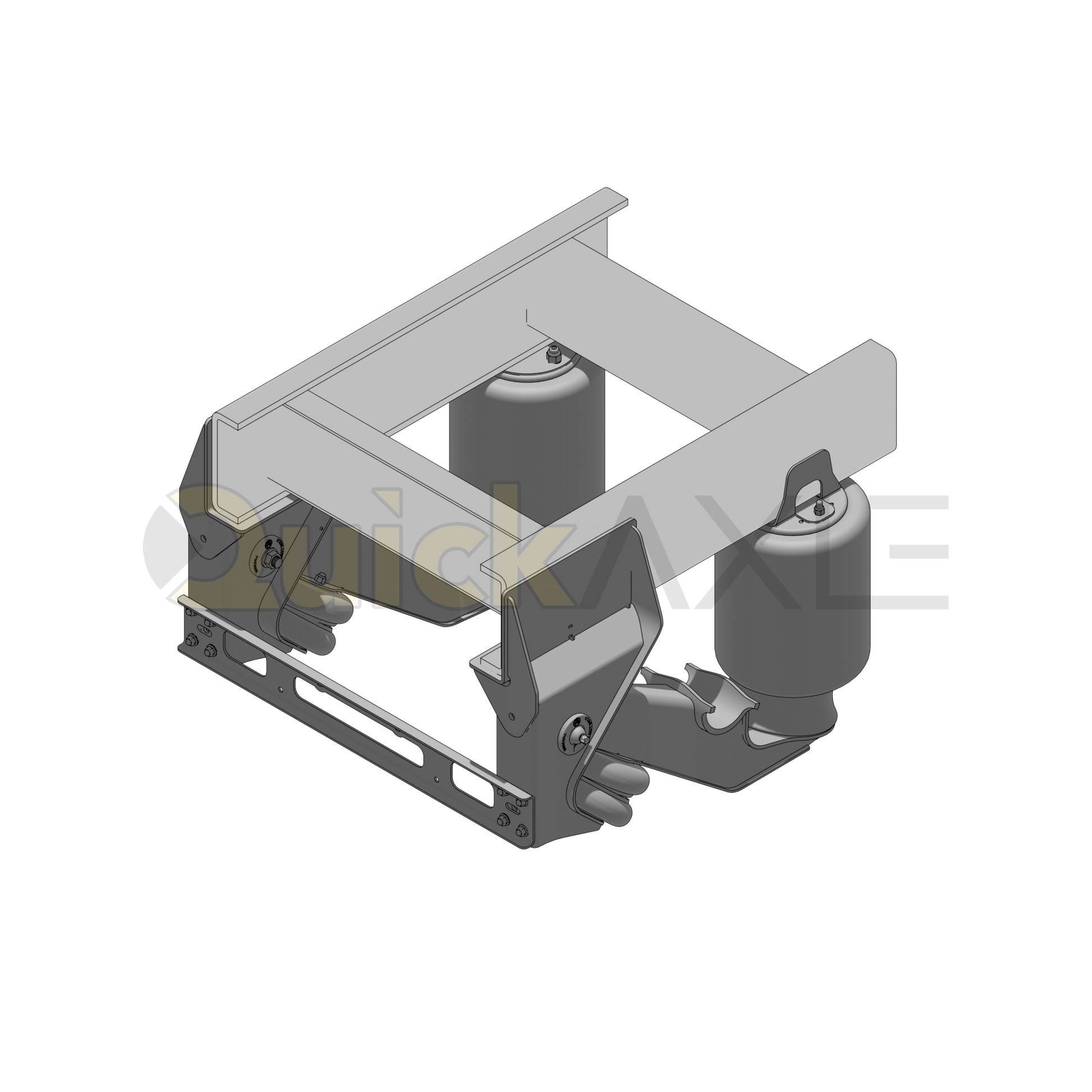 Ridewell RCA-215MM Mid-Mount Truck Air Ride Lift Axle Suspension - Non-Steerable - 22,500 lb Capacity - 2150204