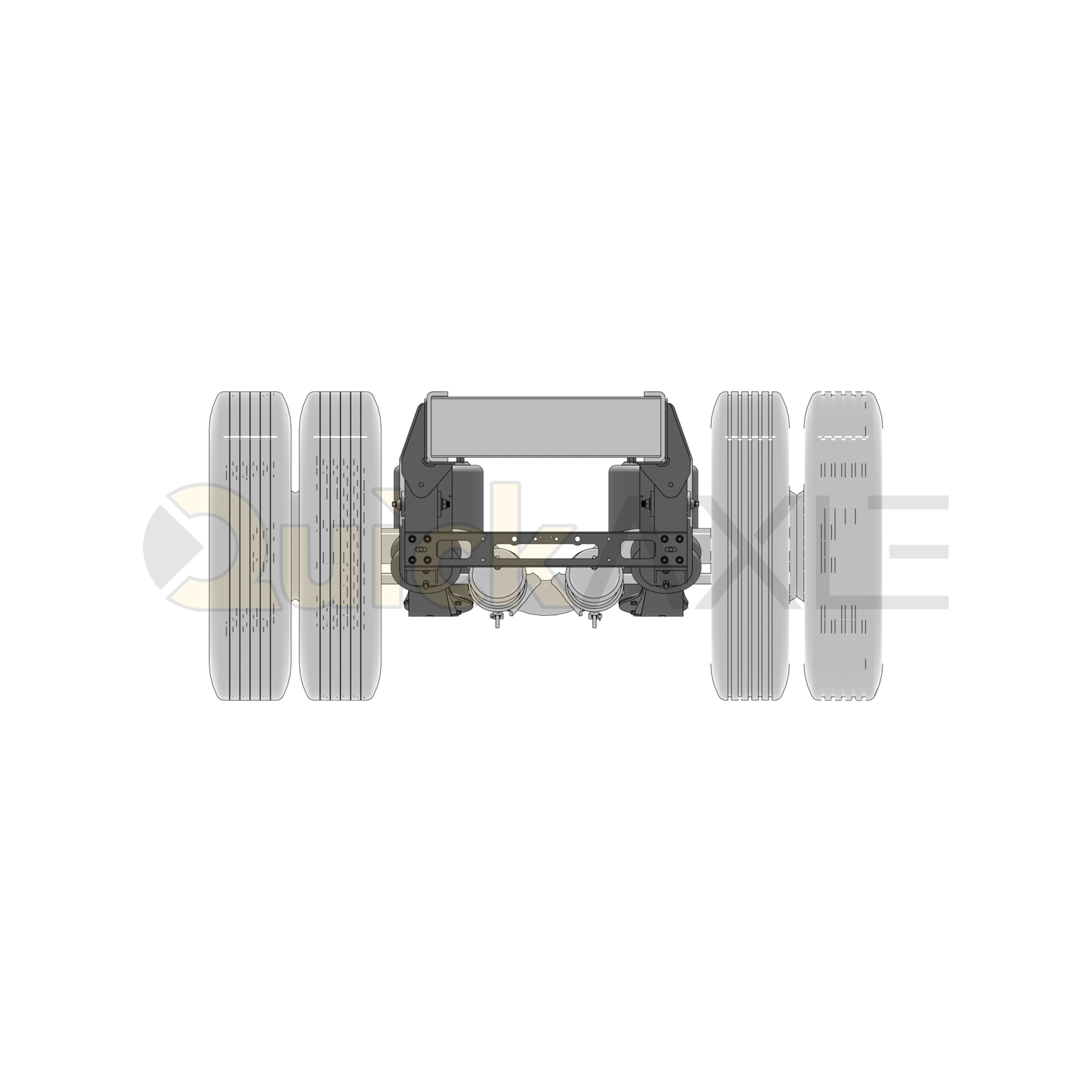 Ridewell RCA-215MM Mid-Mount Truck Air Ride Lift Axle Suspension - Non-Steerable - 22,500 lb Capacity - 2150204