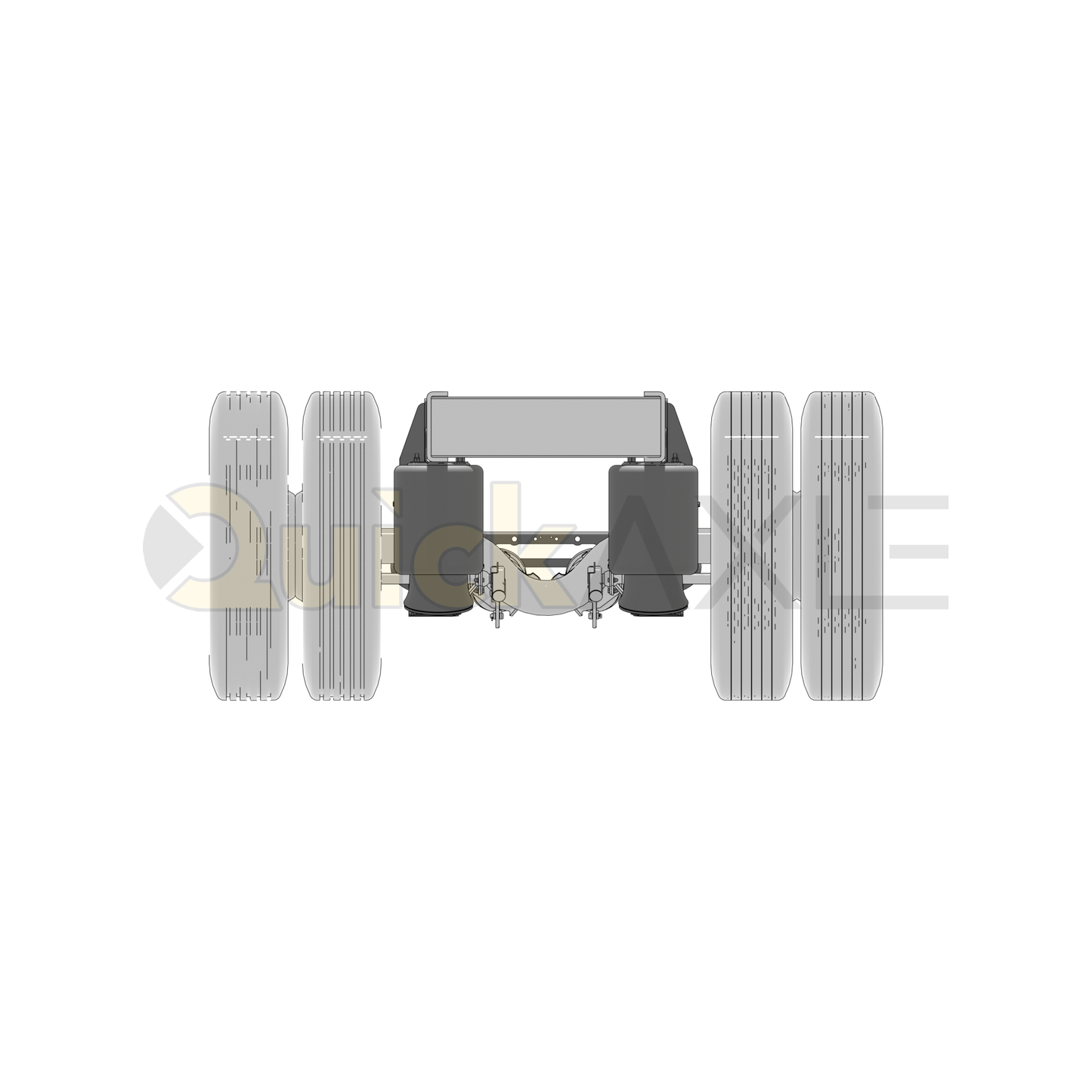 Ridewell RCA-215MM Mid-Mount Truck Air Ride Lift Axle Suspension - Non-Steerable - 22,500 lb Capacity - 2150204