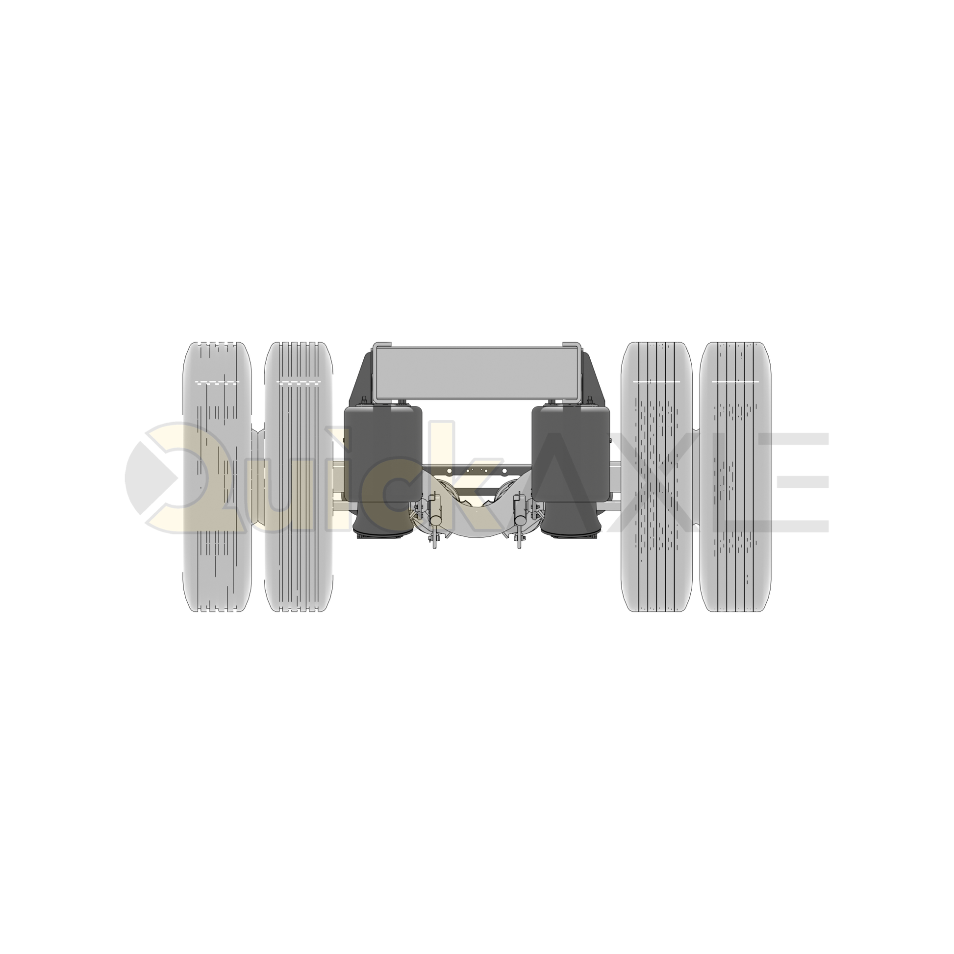 Ridewell RCA-215MM Mid-Mount Truck Air Ride Lift Axle Suspension - Non-Steerable - 22,500 lb Capacity - 2150204