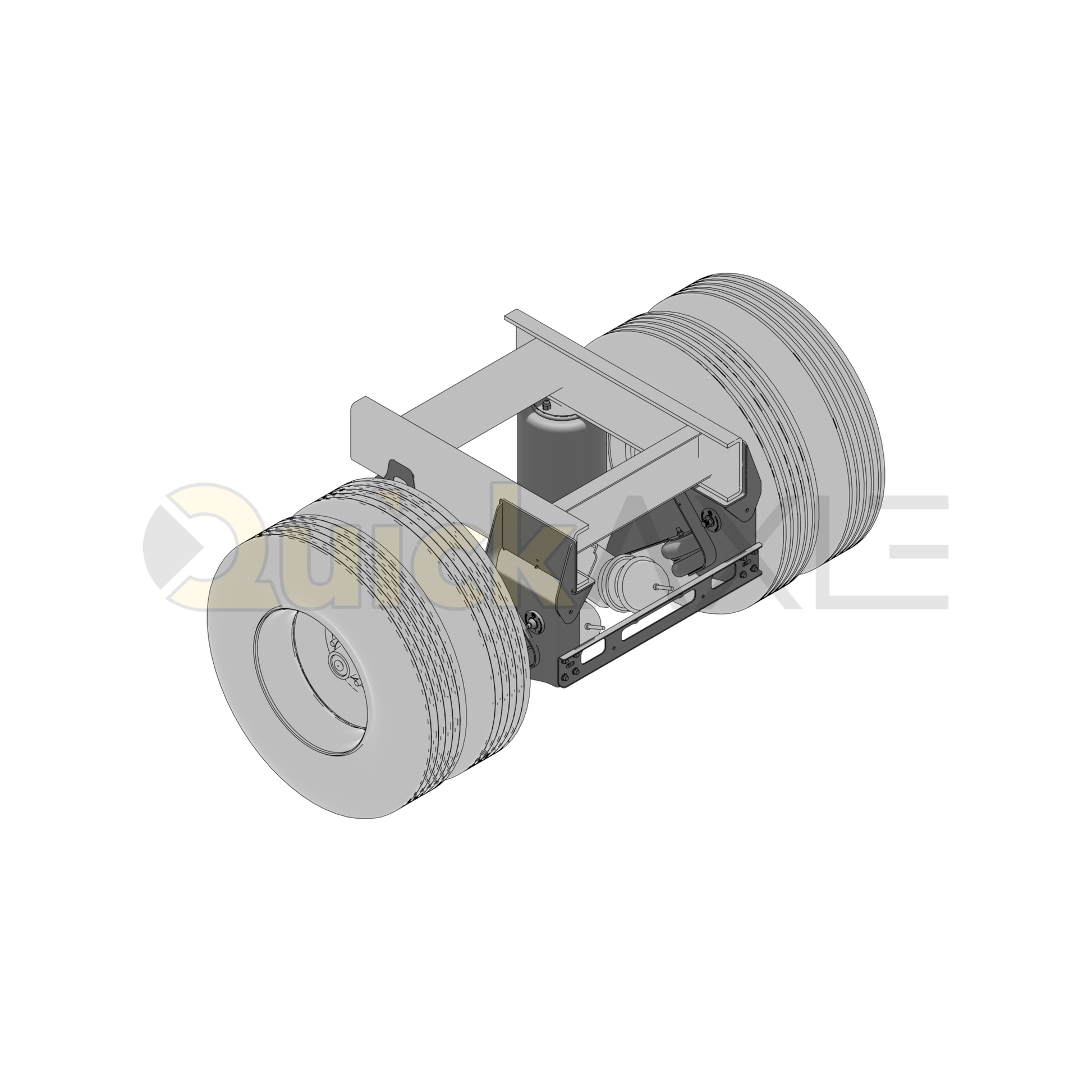 Ridewell RCA-215MM Mid-Mount Truck Air Ride Lift Axle Suspension - Non-Steerable - 22,500 lb Capacity - 2150204