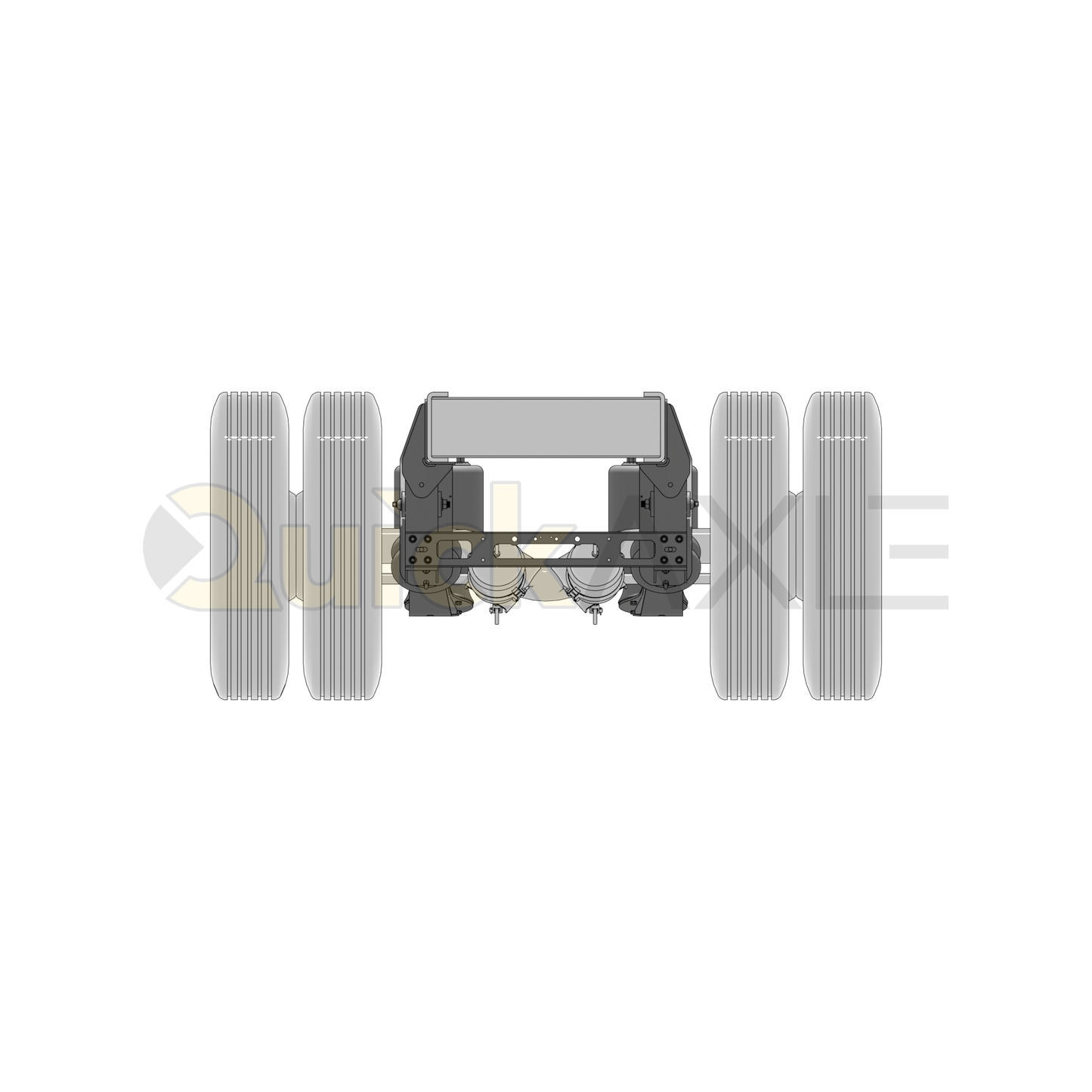 Ridewell RCA-215MM Mid-Mount Truck Air Ride Lift Axle Suspension - Non-Steerable - 22,500 lb Capacity - 2150204
