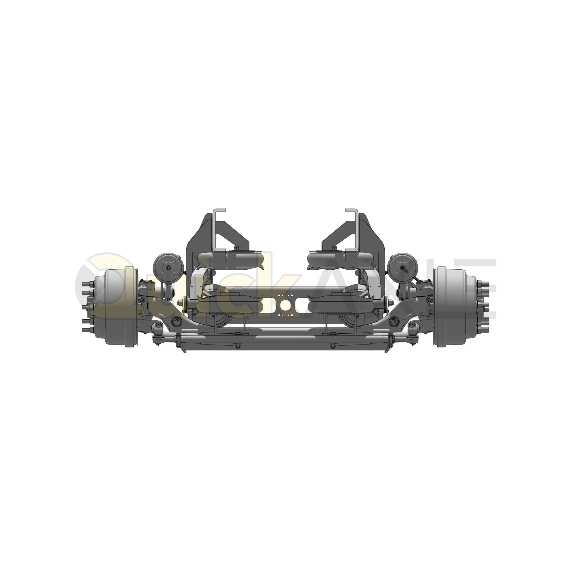 Ridewell RSS-233 20K Self-Steering Truck Lift Axle Suspension - Bolt-On - Drum Brake - 2332001