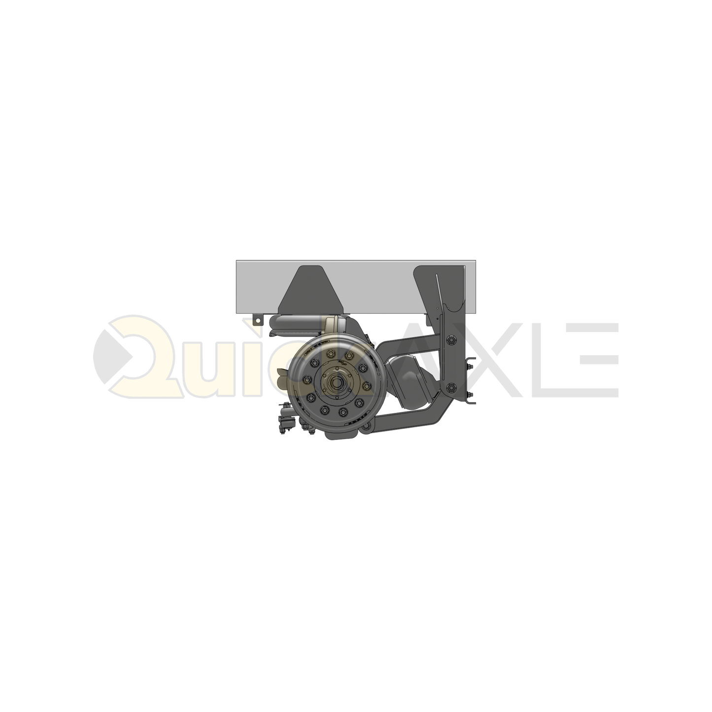 Ridewell RSS-233 20K Self-Steering Truck Lift Axle Suspension - Bolt-On - Drum Brake - 2332001