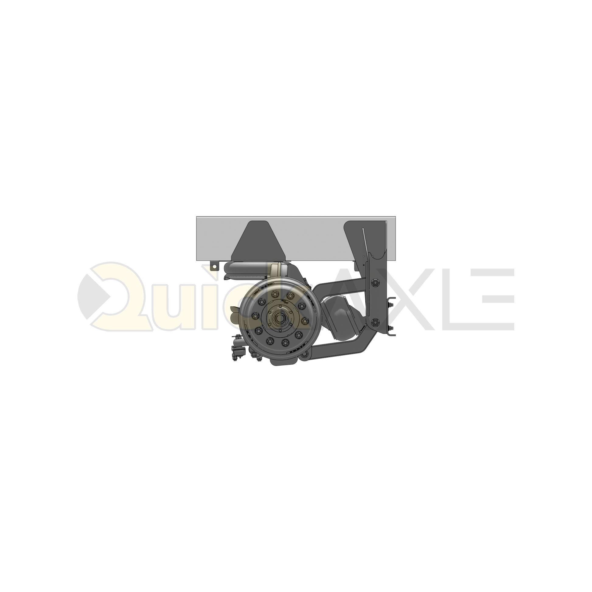 Ridewell RSS-233 20K Self-Steering Truck Lift Axle Suspension - Bolt-On - Drum Brake - 2332001