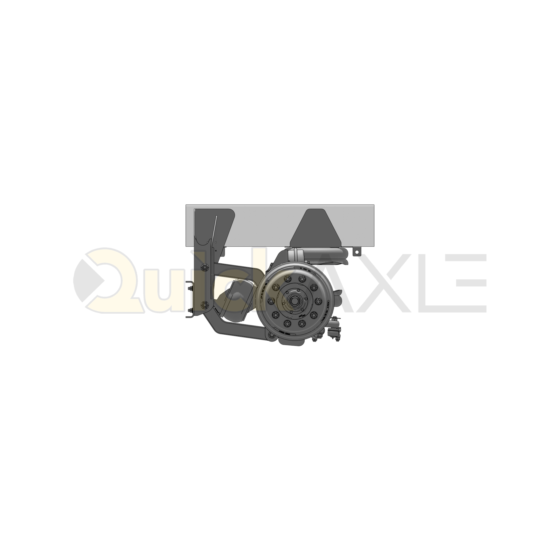 Ridewell RSS-233 20K Self-Steering Truck Lift Axle Suspension - Bolt-On - Drum Brake - 2332001