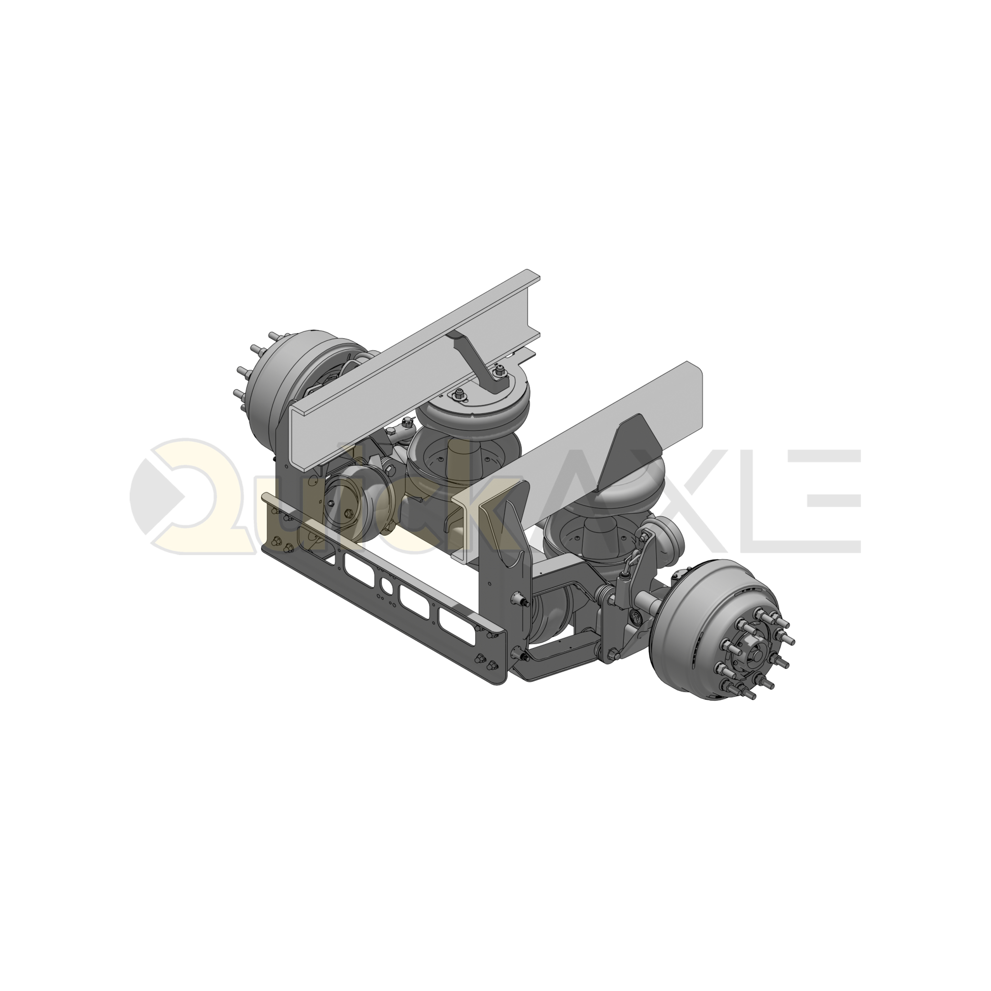 Ridewell RSS-233 20K Self-Steering Truck Lift Axle Suspension - Bolt-On - Drum Brake - 2332001