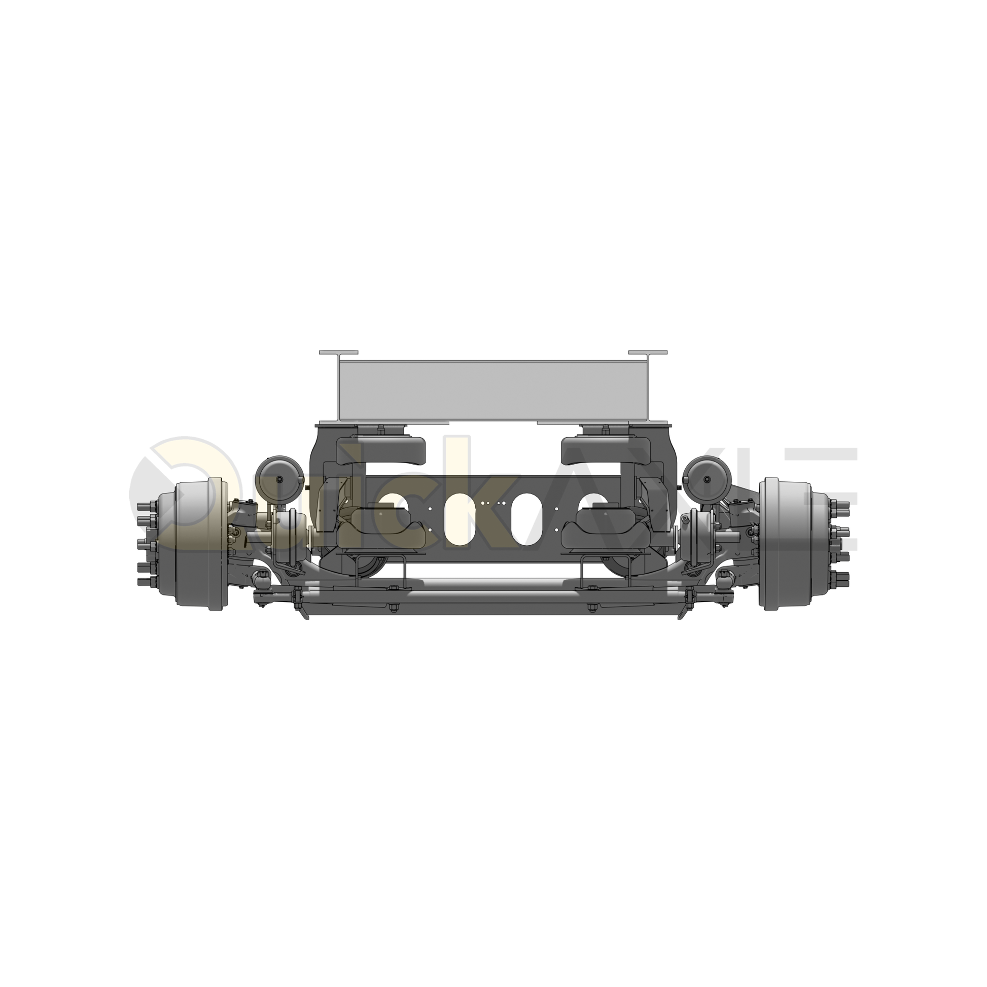 Ridewell RSS-233T 14K Truck Lift Axle Suspension - Self-Steer with Steer Locks - Weld-On - 2339103S