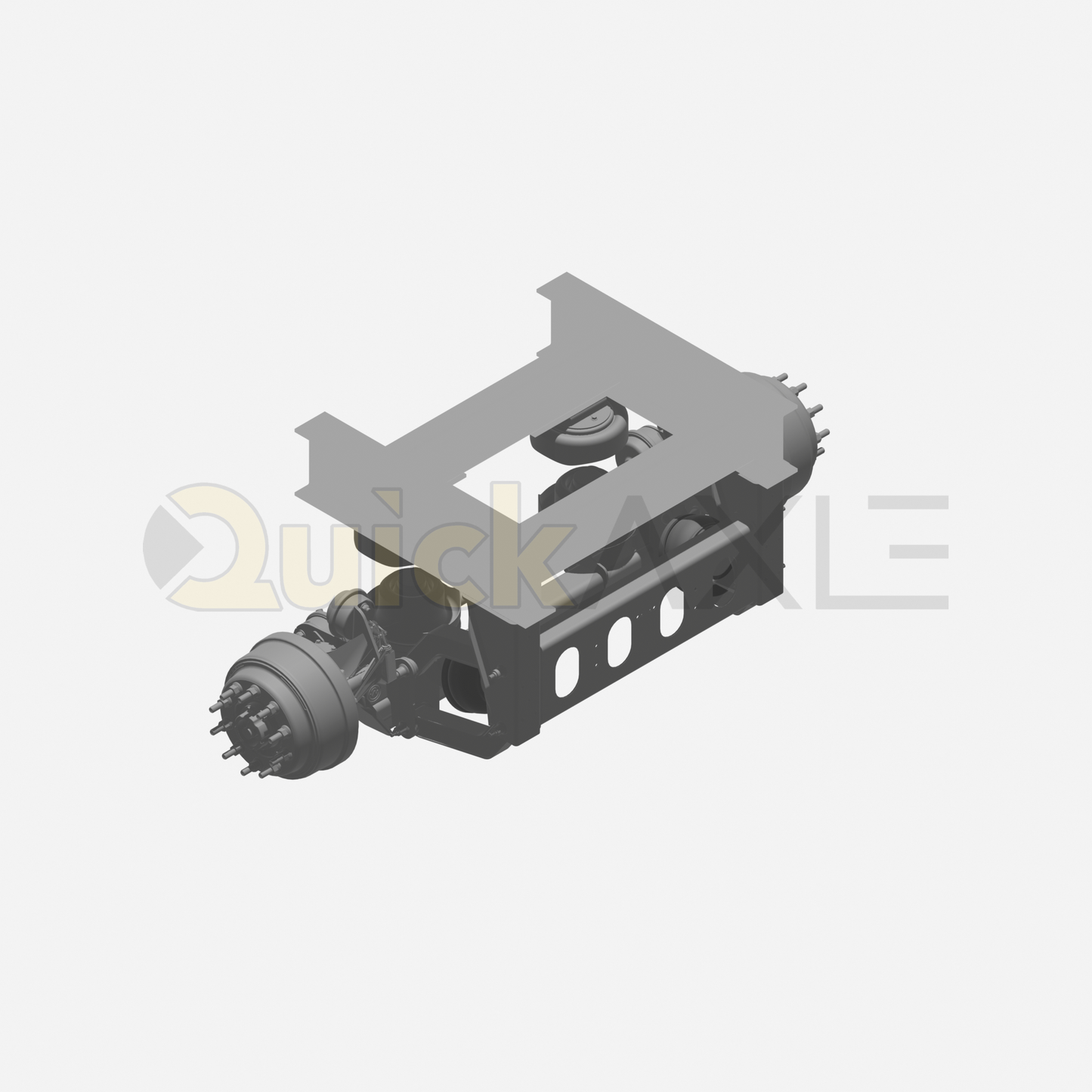 Ridewell RSS-233T 14K Truck Lift Axle Suspension - Self-Steer with Steer Locks - Weld-On - 2339103S