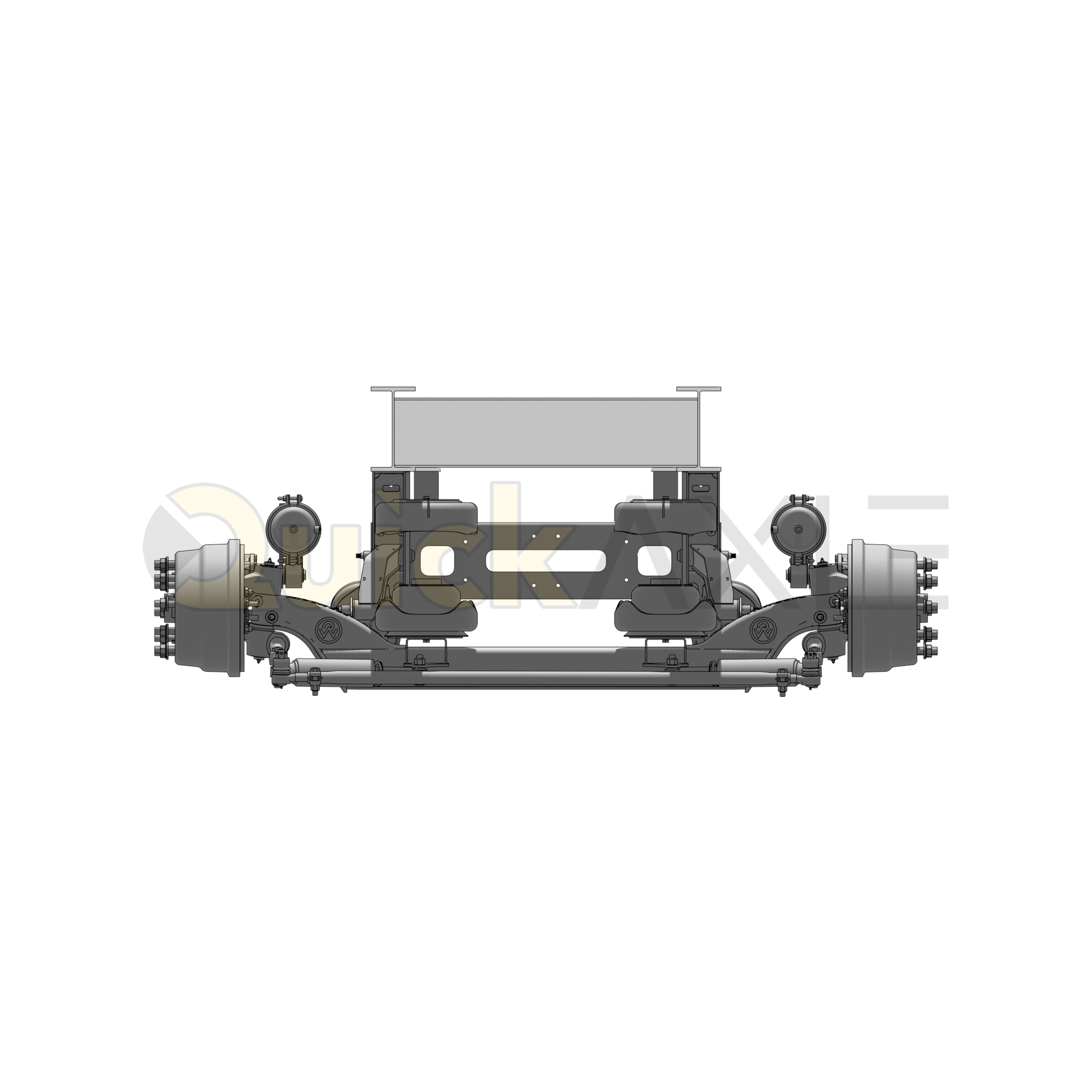 Ridewell RSS-233MMT 13.2K Self-Steering Truck Lift Axle Suspension - Weld-On - Drum Brake - 2339155