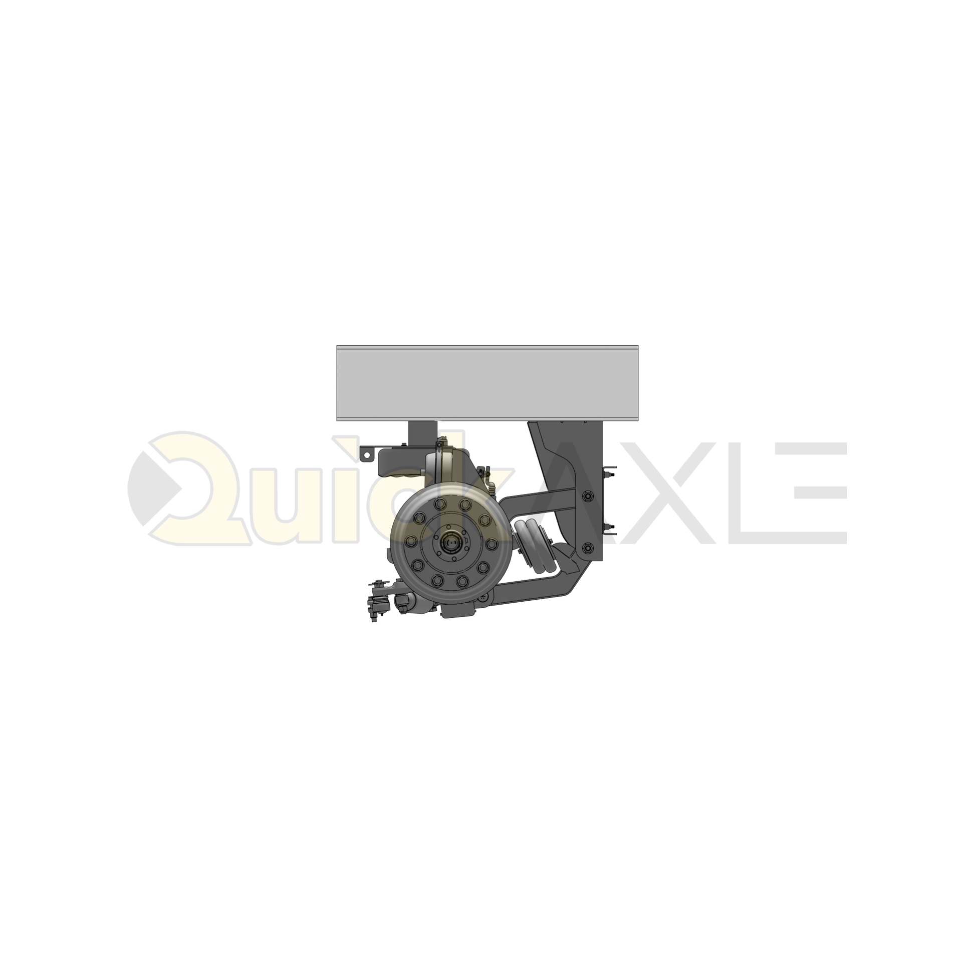 Ridewell RSS-233MMT 13.2K Self-Steering Truck Lift Axle Suspension - Weld-On - Drum Brake - 2339155
