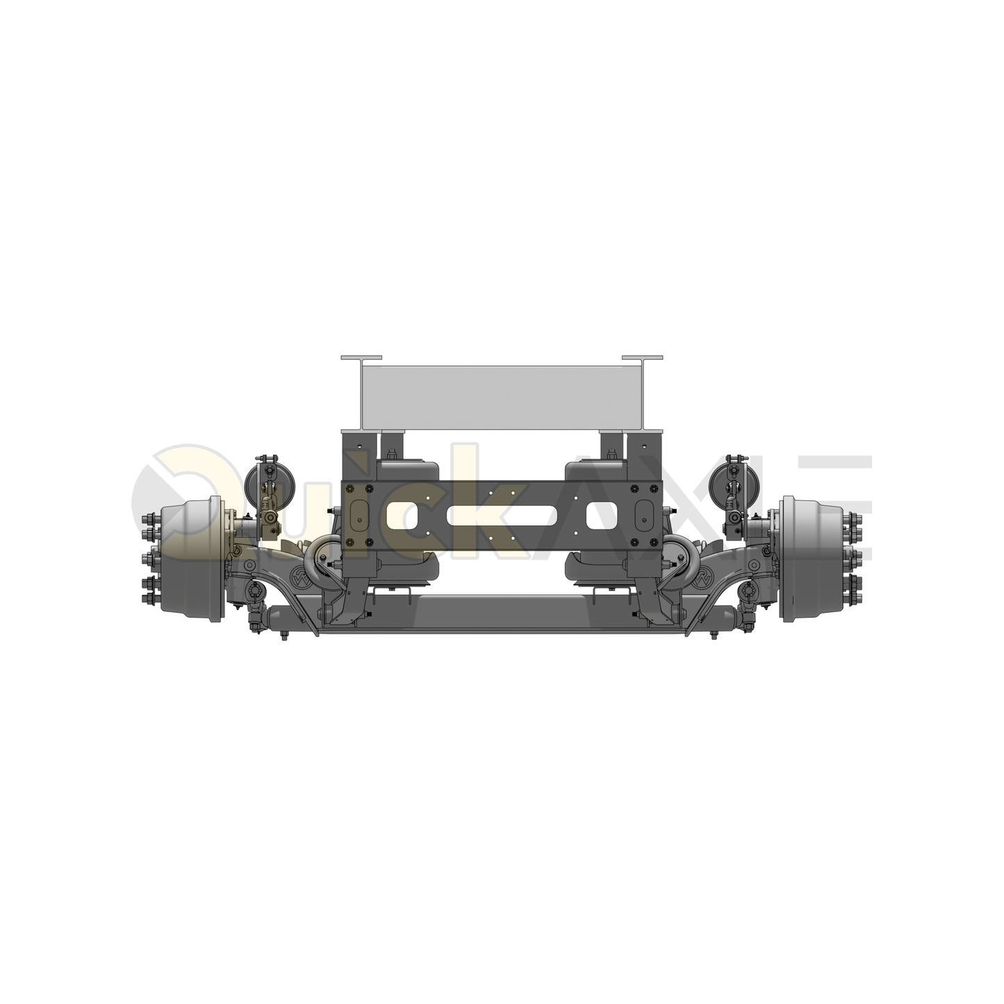 Ridewell RSS-233MMT 13.2K Truck Lift Axle Suspension - Self-Steer with Steer Locks - Weld-On - Drum Brake - 2339155S