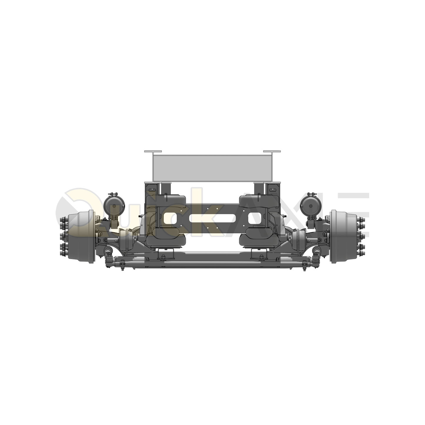 Ridewell RSS-233MMT 13.2K Truck Lift Axle Suspension - Self-Steer with Steer Locks - Weld-On - Drum Brake - 2339155S