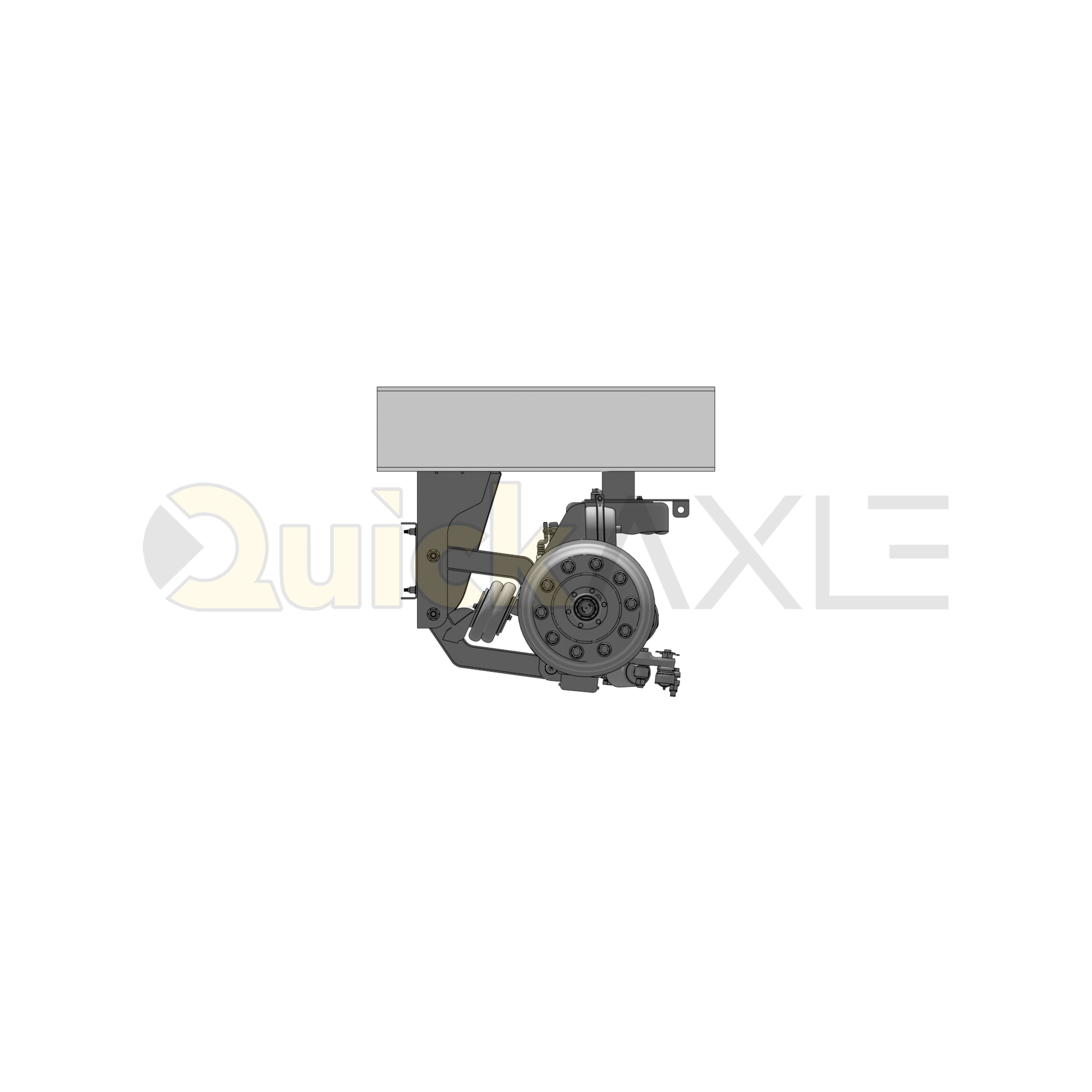 Ridewell RSS-233MMT 13.2K Truck Lift Axle Suspension - Self-Steer with Steer Locks - Weld-On - Drum Brake - 2339155S