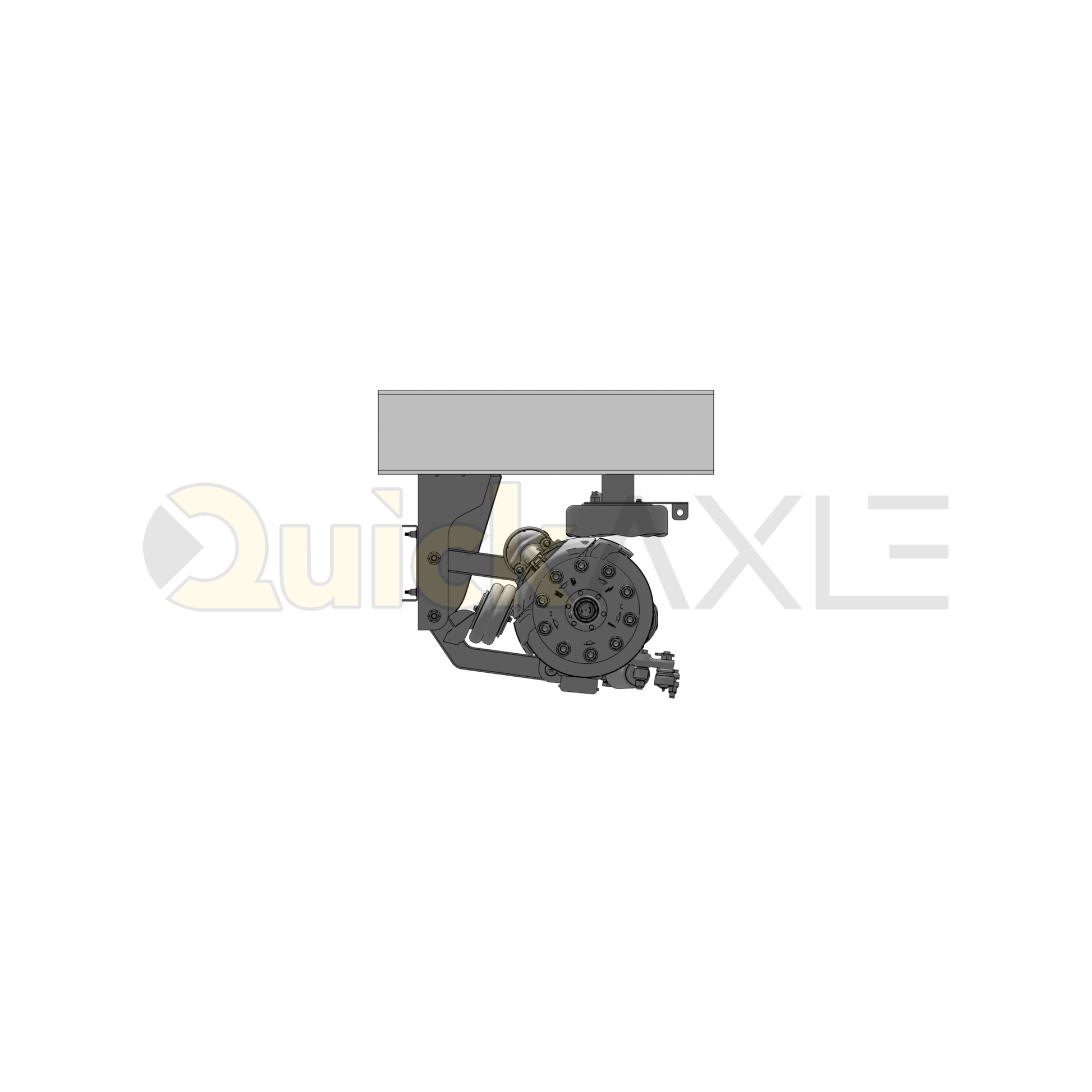 Ridewell RSS-233MMT 13.2K Truck Lift Axle Suspension - Self-Steer with Steer Locks - Weld-On - Disc Brake - 2339156S