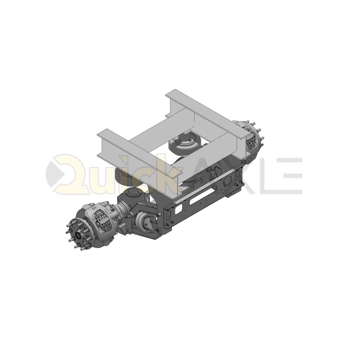 Ridewell RSS-233MMT 13.2K Truck Lift Axle Suspension - Self-Steer with Steer Locks - Weld-On - Disc Brake - 2339156S