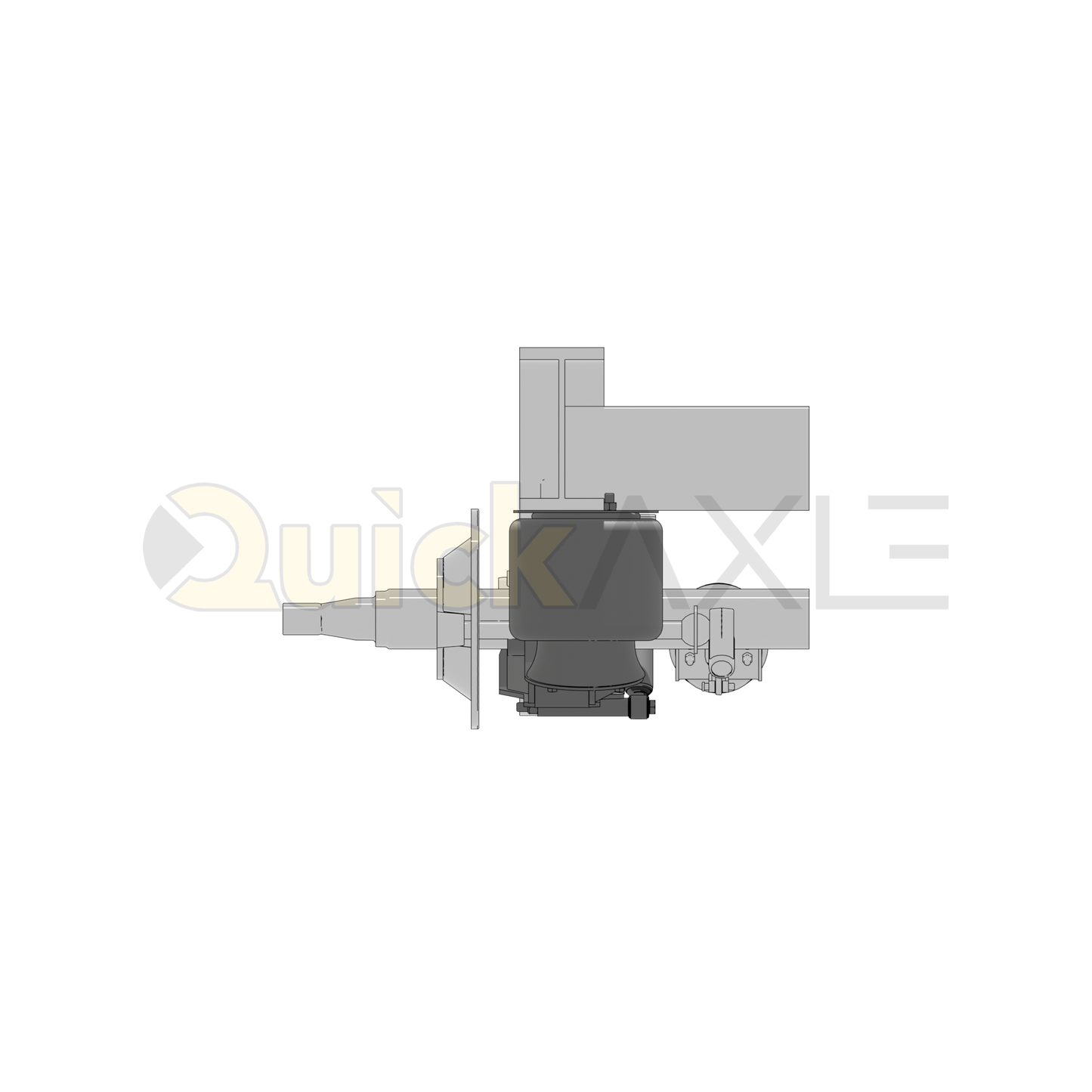 Ridewell RAR-240W Trailer Air Ride Suspension - Yoke Mount - Non-Steerable - 25,000 lb Capacity - 2400021