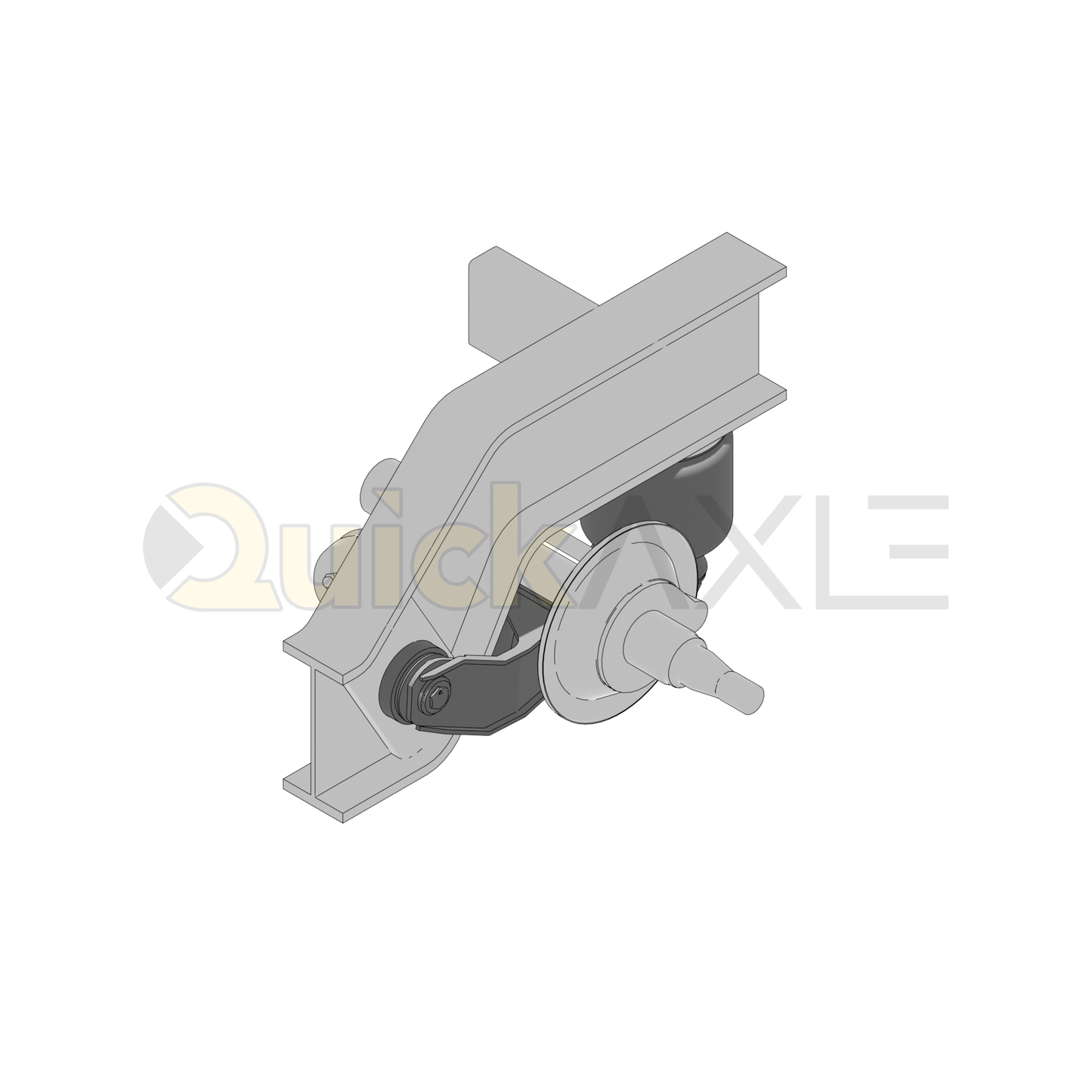 Ridewell RAR-240W Trailer Air Ride Suspension - Yoke Mount - Non-Steerable - 25,000 lb Capacity - 2400021