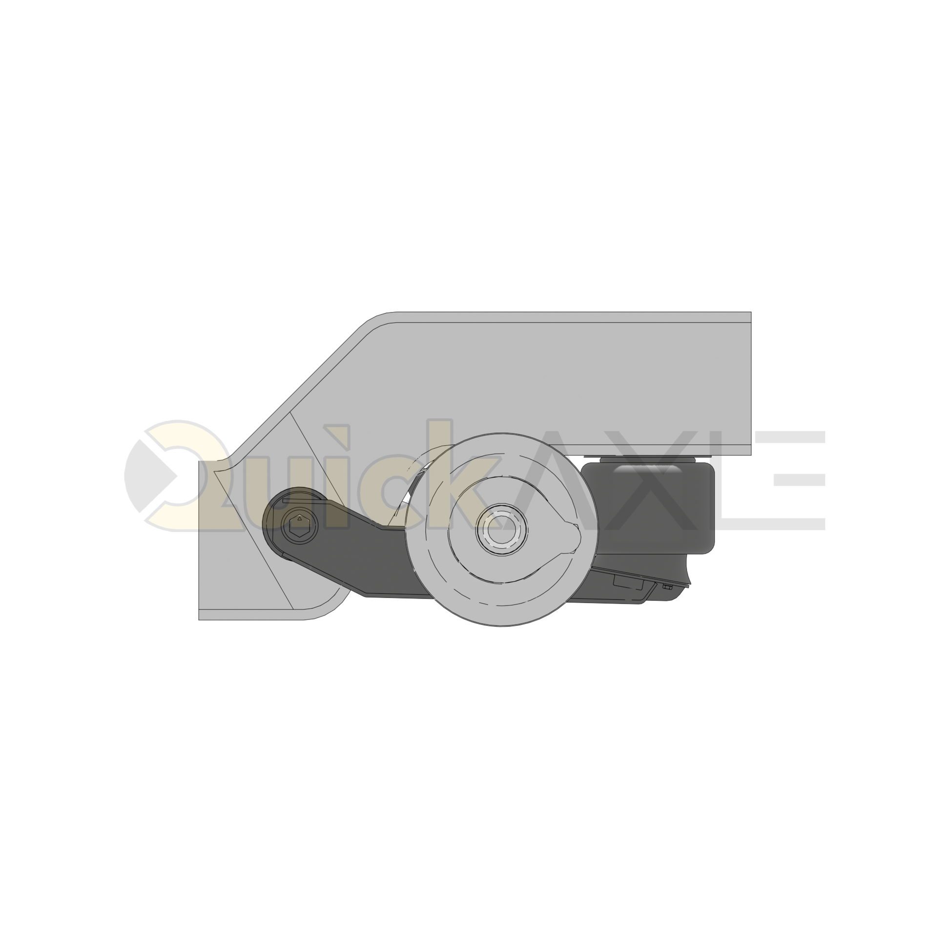 Ridewell RAR-240W Trailer Air Ride Suspension - Yoke Mount - Non-Steerable - 25,000 lb Capacity - 2400028