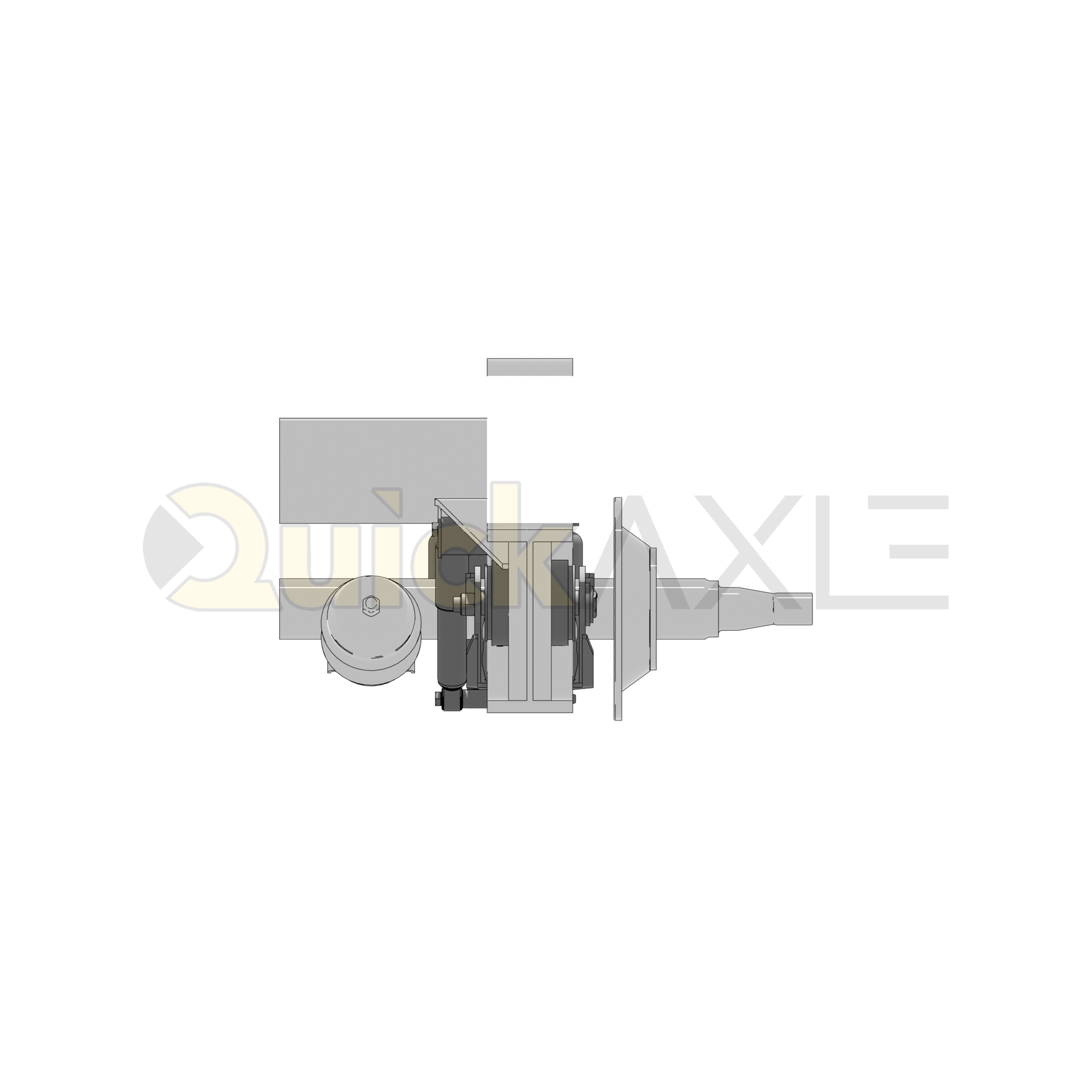 Ridewell RAR-240W Trailer Air Ride Suspension - Yoke Mount - Non-Steerable - 25,000 lb Capacity - 2400028