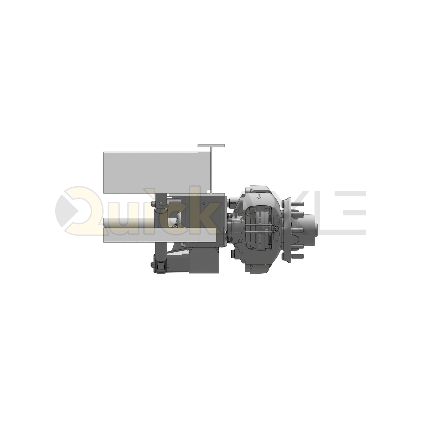 Ridewell RAR-240 Trailer Underslung Air Ride Suspension - Non-Steerable - 25,000 lb Capacity - 2400205
