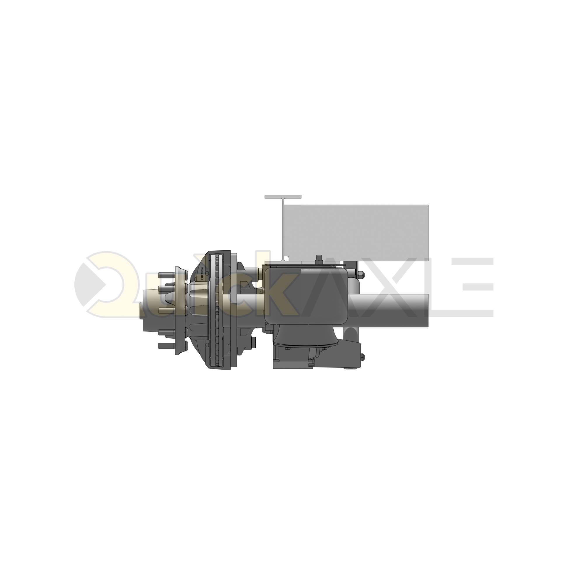 Ridewell RAR-240 Trailer Underslung Air Ride Suspension - Non-Steerable - 25,000 lb Capacity - 2400205