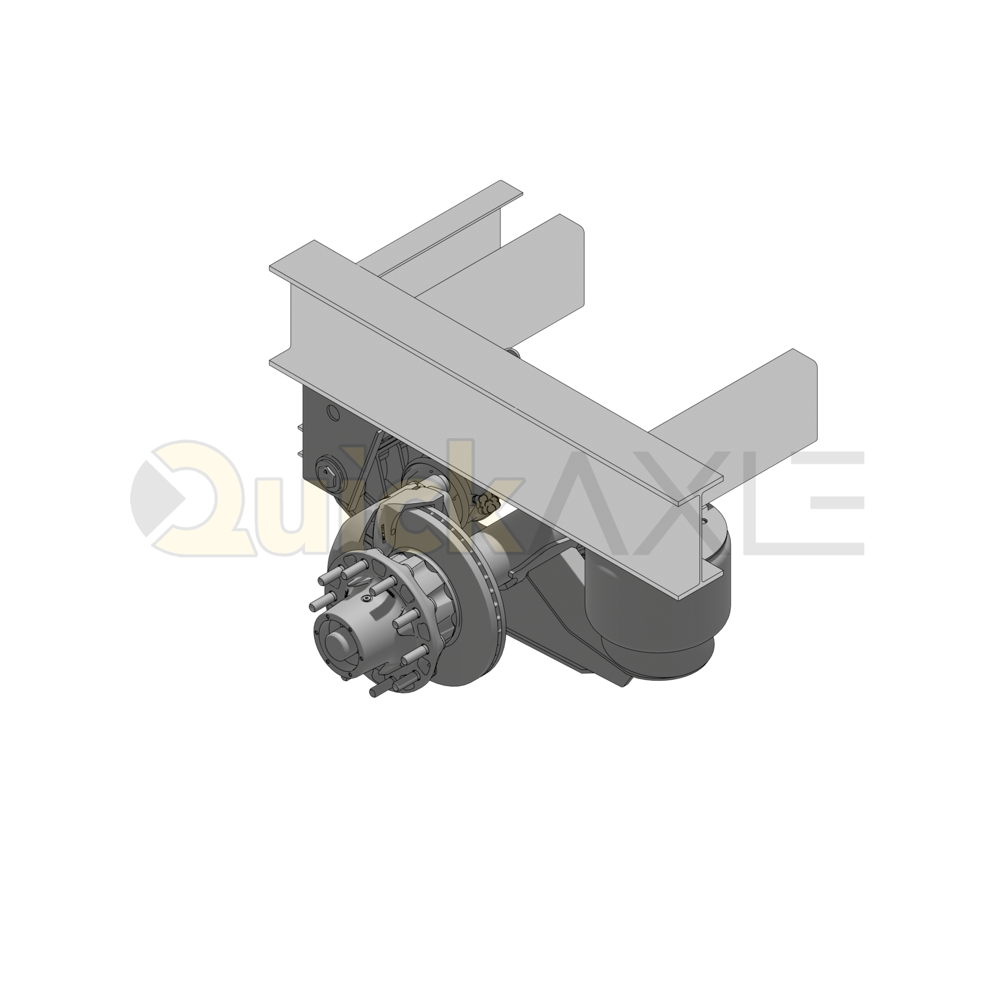 Ridewell RAR-240 Trailer Underslung Air Ride Suspension - Non-Steerable - 25,000 lb Capacity - 2400205