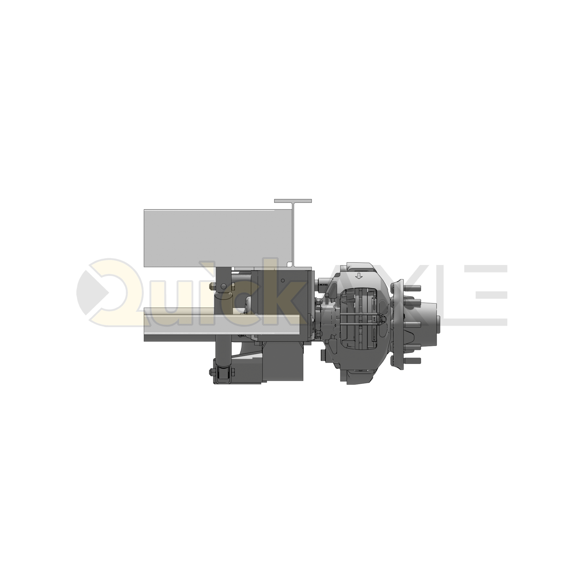 Ridewell RAR-240 Trailer Underslung Air Ride Suspension - Non-Steerable - 25,000 lb Capacity - 2400206