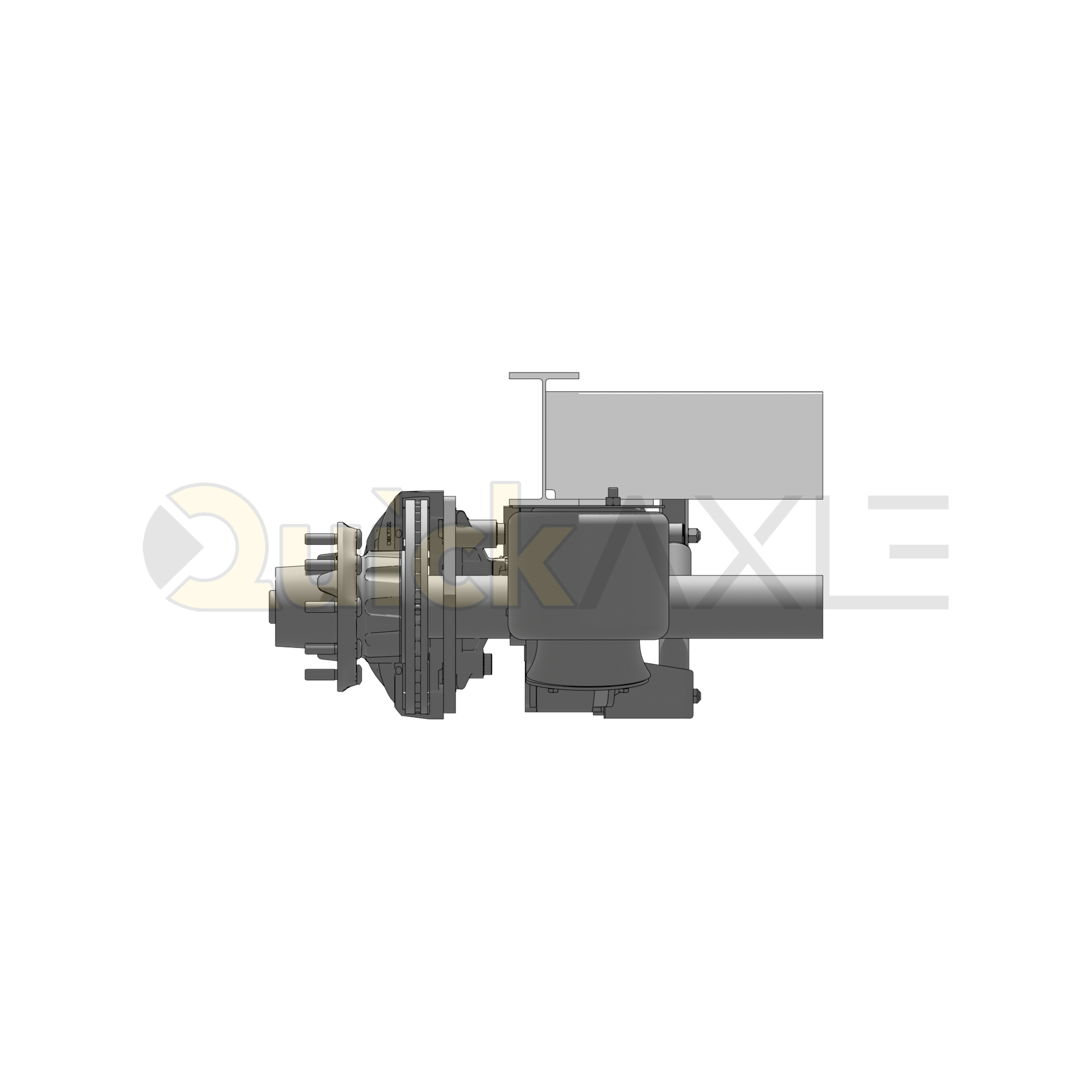Ridewell RAR-240 Trailer Underslung Air Ride Suspension - Non-Steerable - 25,000 lb Capacity - 2400206