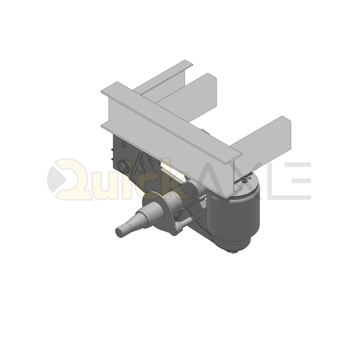 Ridewell RAR-240HT Trailer Underslung Air Ride Suspension - Non-Steerable - 25,000 lb Capacity - 2400308