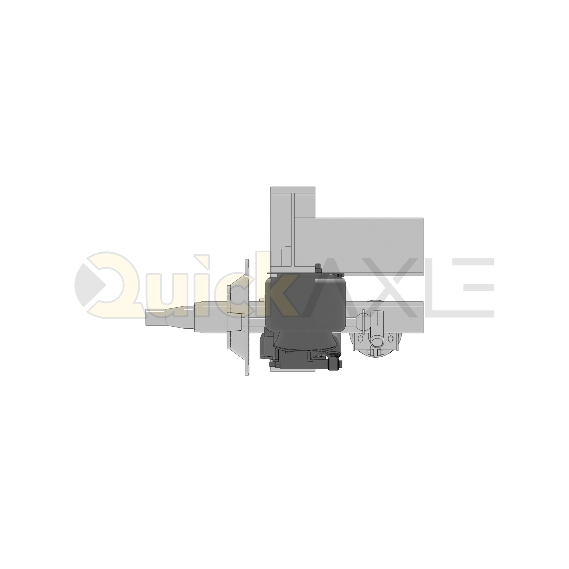 Ridewell RAR-240W Trailer Air Ride Suspension - Yoke Mount - Non-Steerable - 25,000 lb Capacity - 2400407