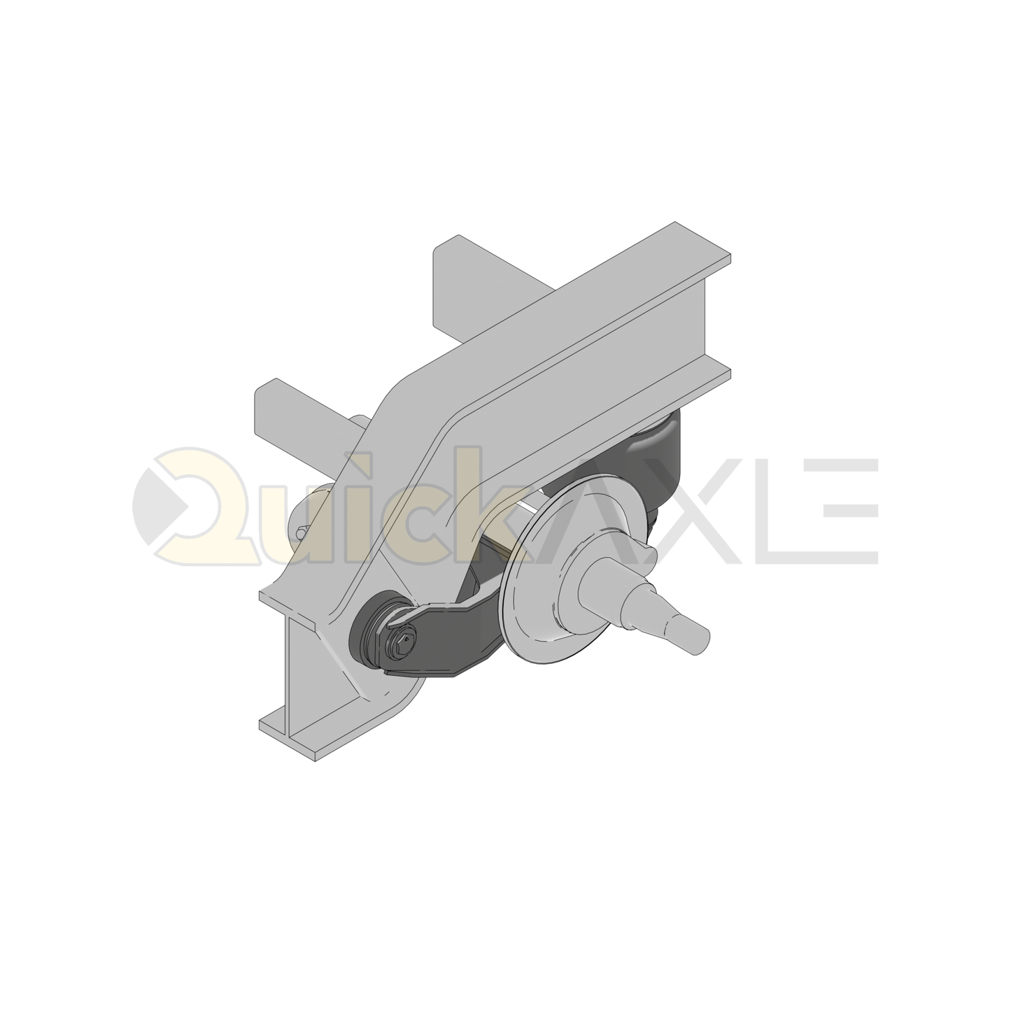 Ridewell RAR-240W Trailer Air Ride Suspension - Yoke Mount - Non-Steerable - 25,000 lb Capacity - 2400407