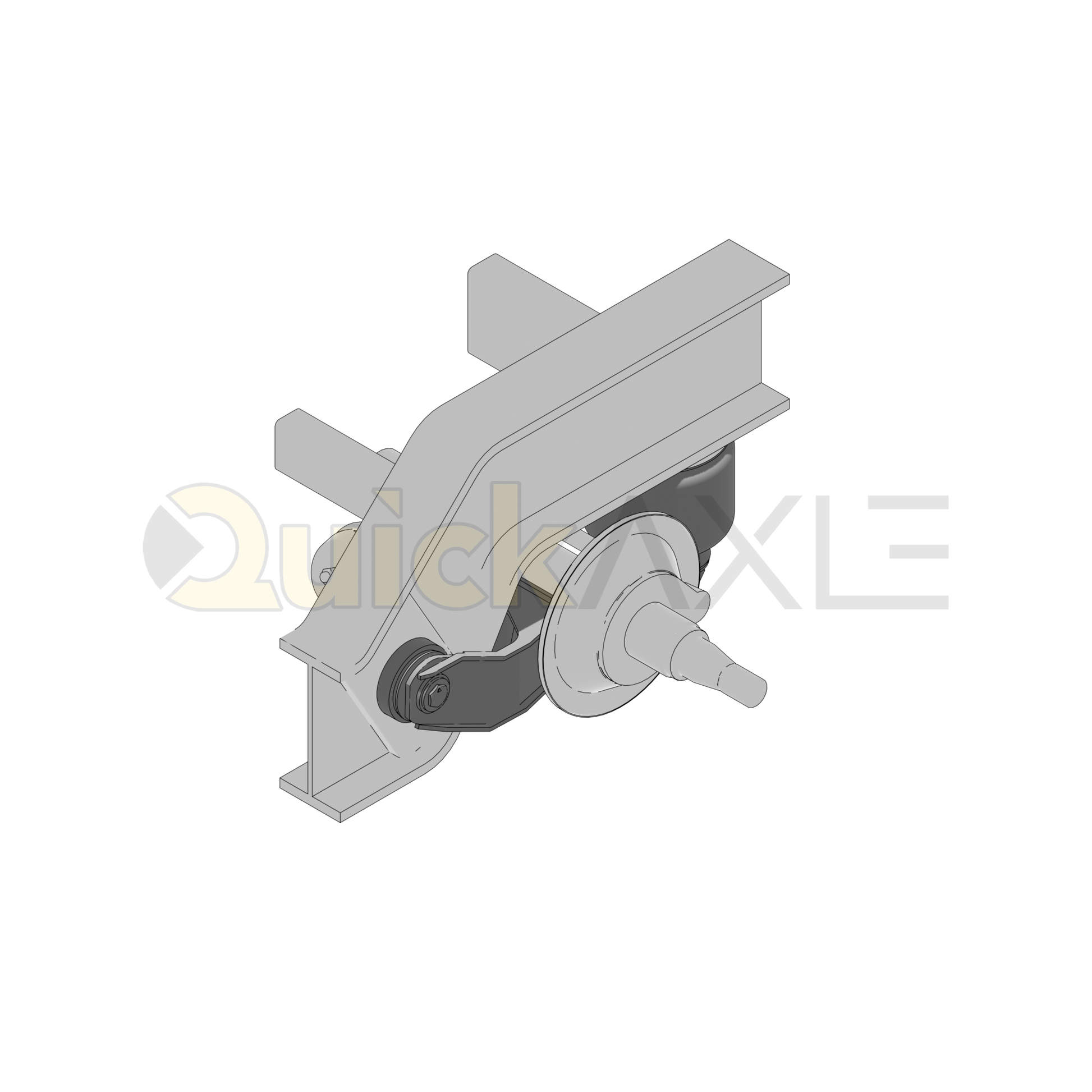 Ridewell RAR-240W Trailer Air Ride Suspension - Yoke Mount - Non-Steerable - 25,000 lb Capacity - 2400407