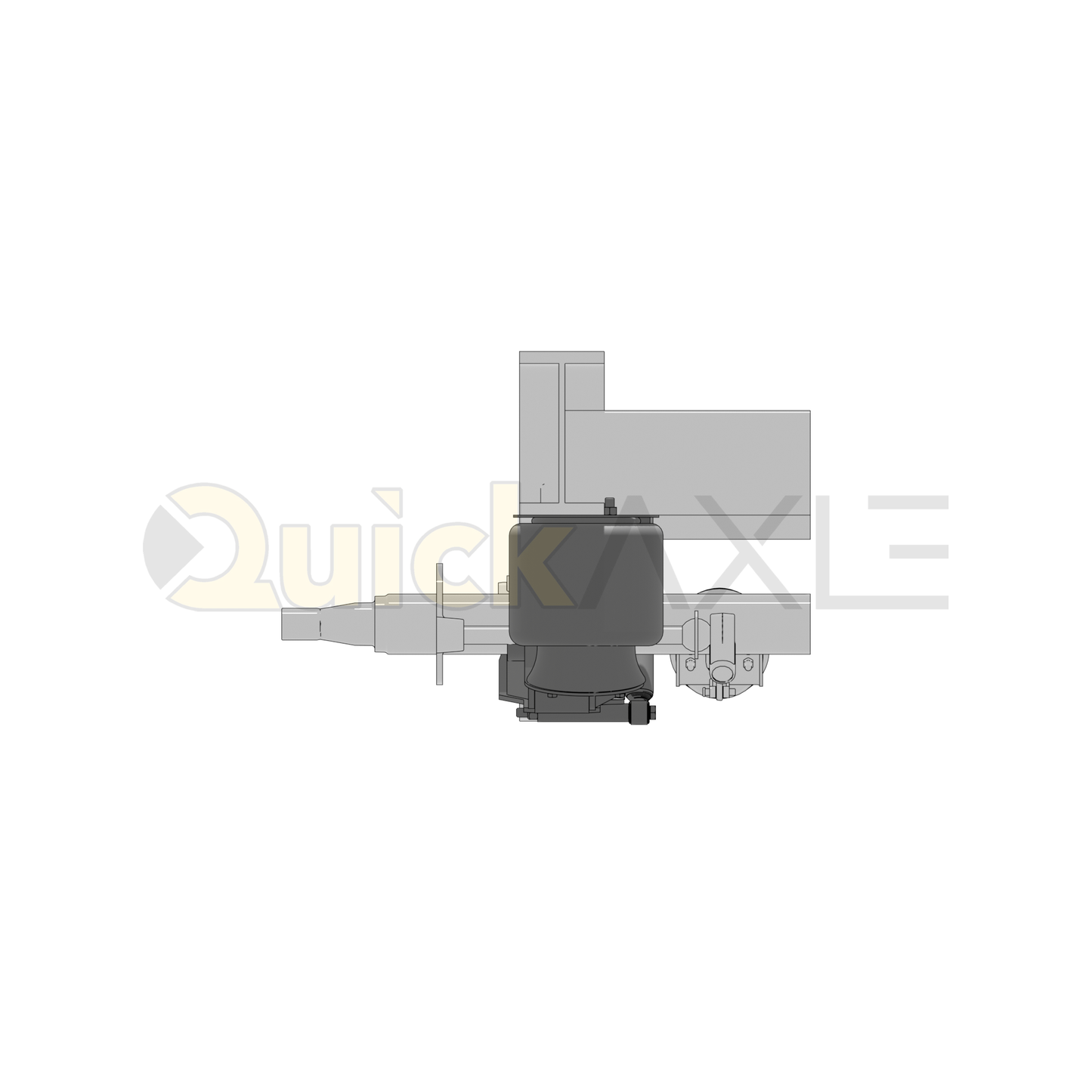 Ridewell RAR-240W Trailer Air Ride Suspension - Yoke Mount - Non-Steerable - 25,000 lb Capacity - 2400409