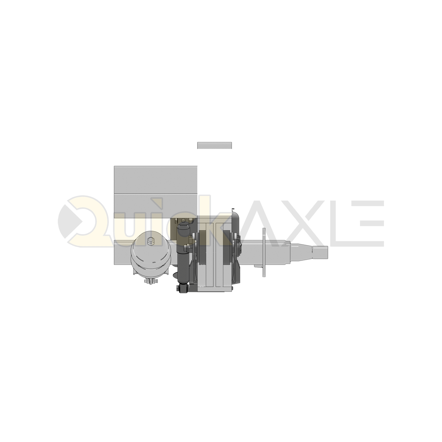 Ridewell RAR-240WHD Trailer Air Ride Suspension - Yoke Mount - Non-Steerable - 25,000 lb Capacity - 2401409