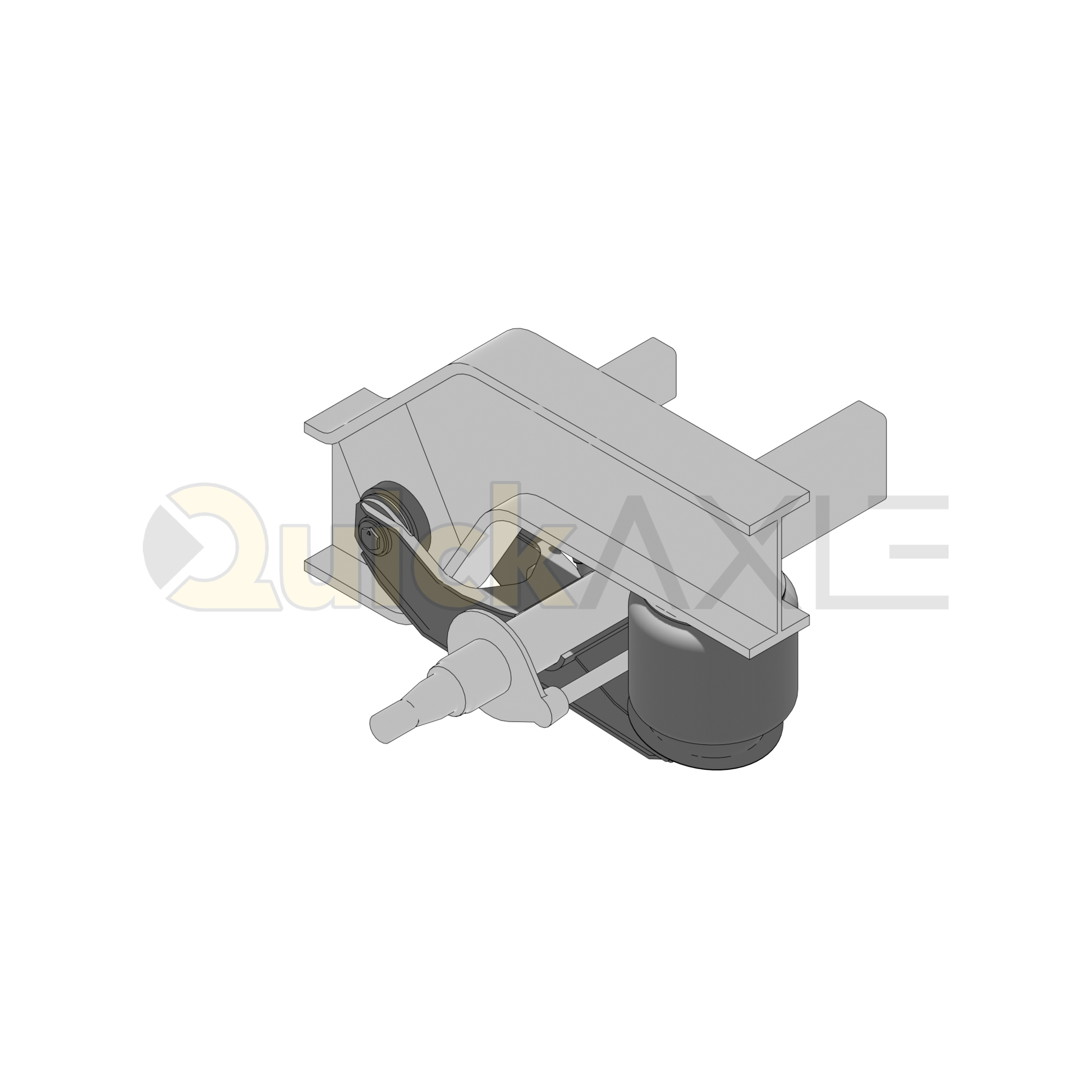 Ridewell RAR-240WHD Trailer Air Ride Suspension - Yoke Mount - Non-Steerable - 25,000 lb Capacity - 2401409