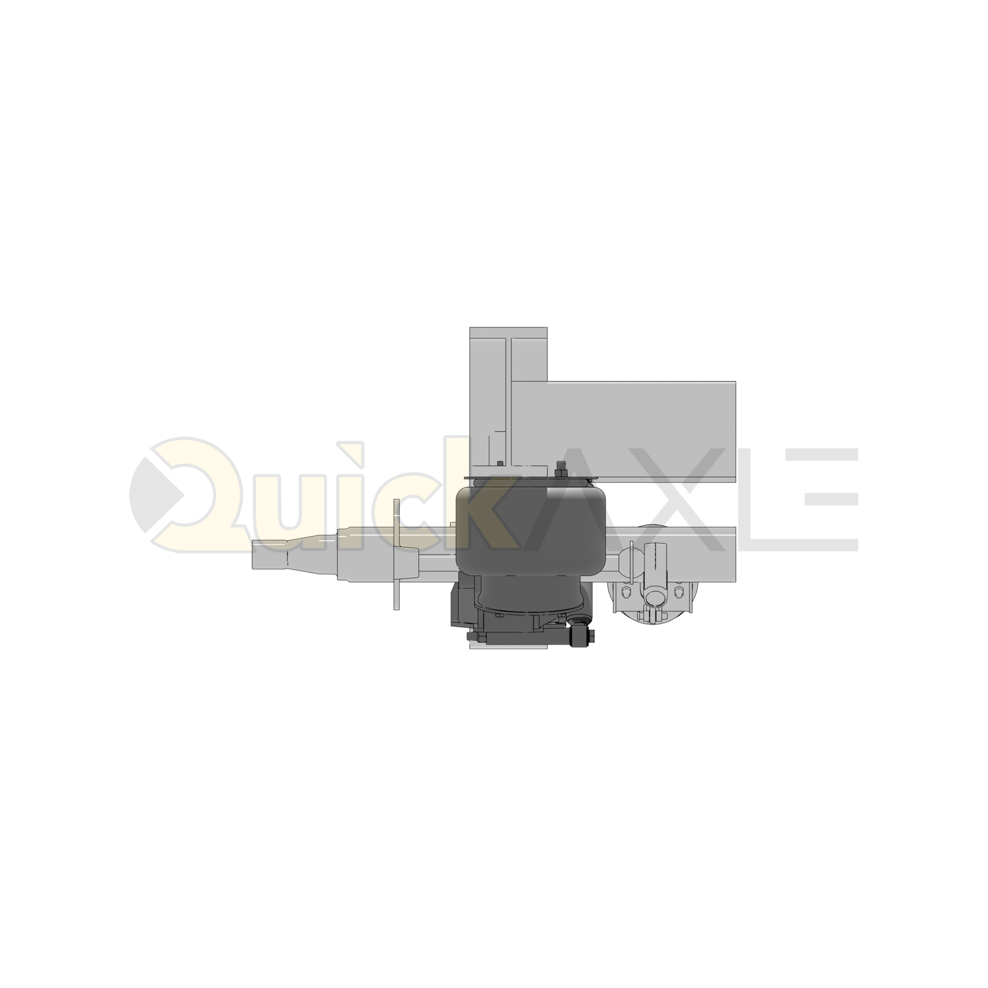 Ridewell RAR-240W Trailer Air Ride Suspension - Yoke Mount - Non-Steerable - 30,000 lb Capacity - 2403376