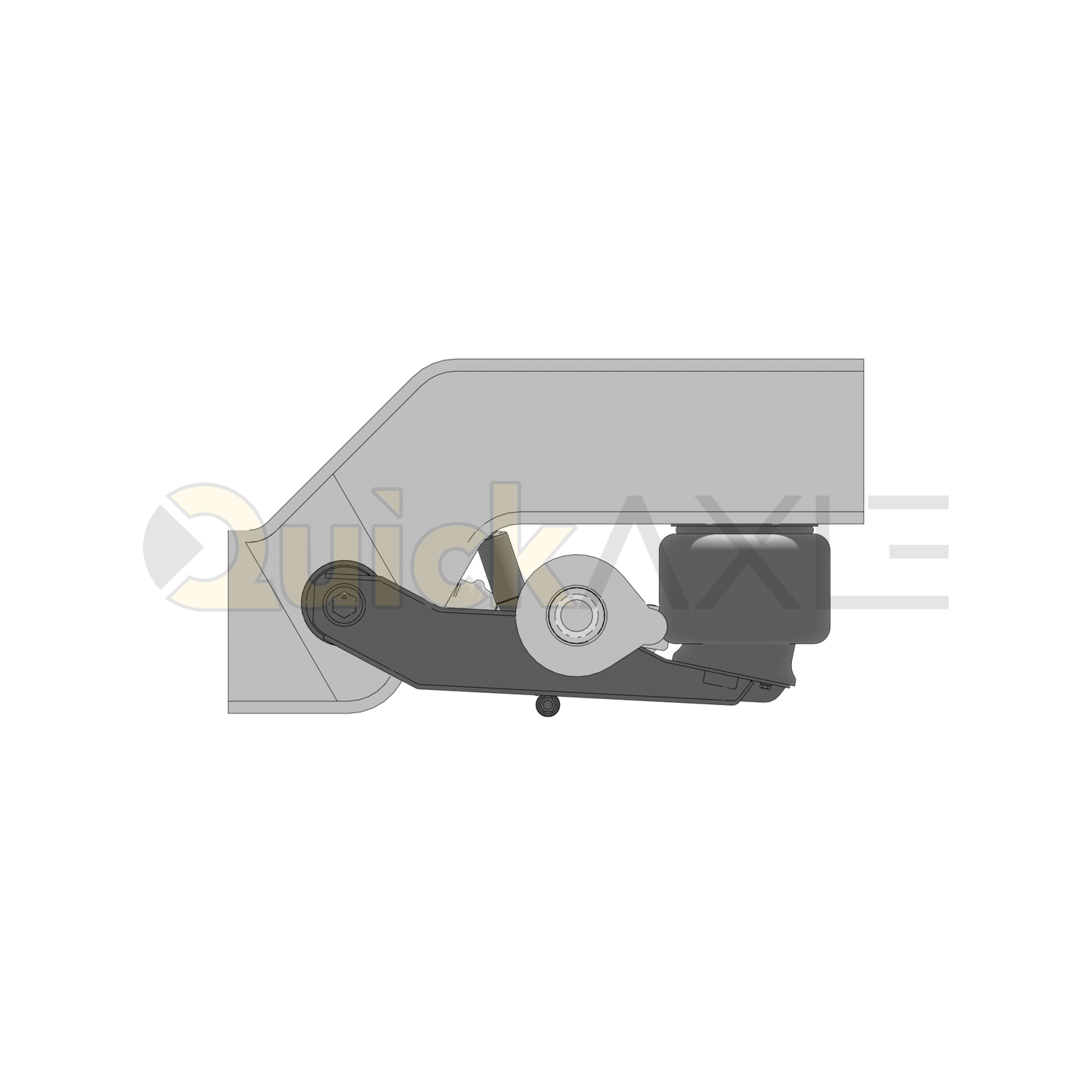 Ridewell RAR-240W Trailer Air Ride Suspension - Yoke Mount - Non-Steerable - 30,000 lb Capacity - 2403377