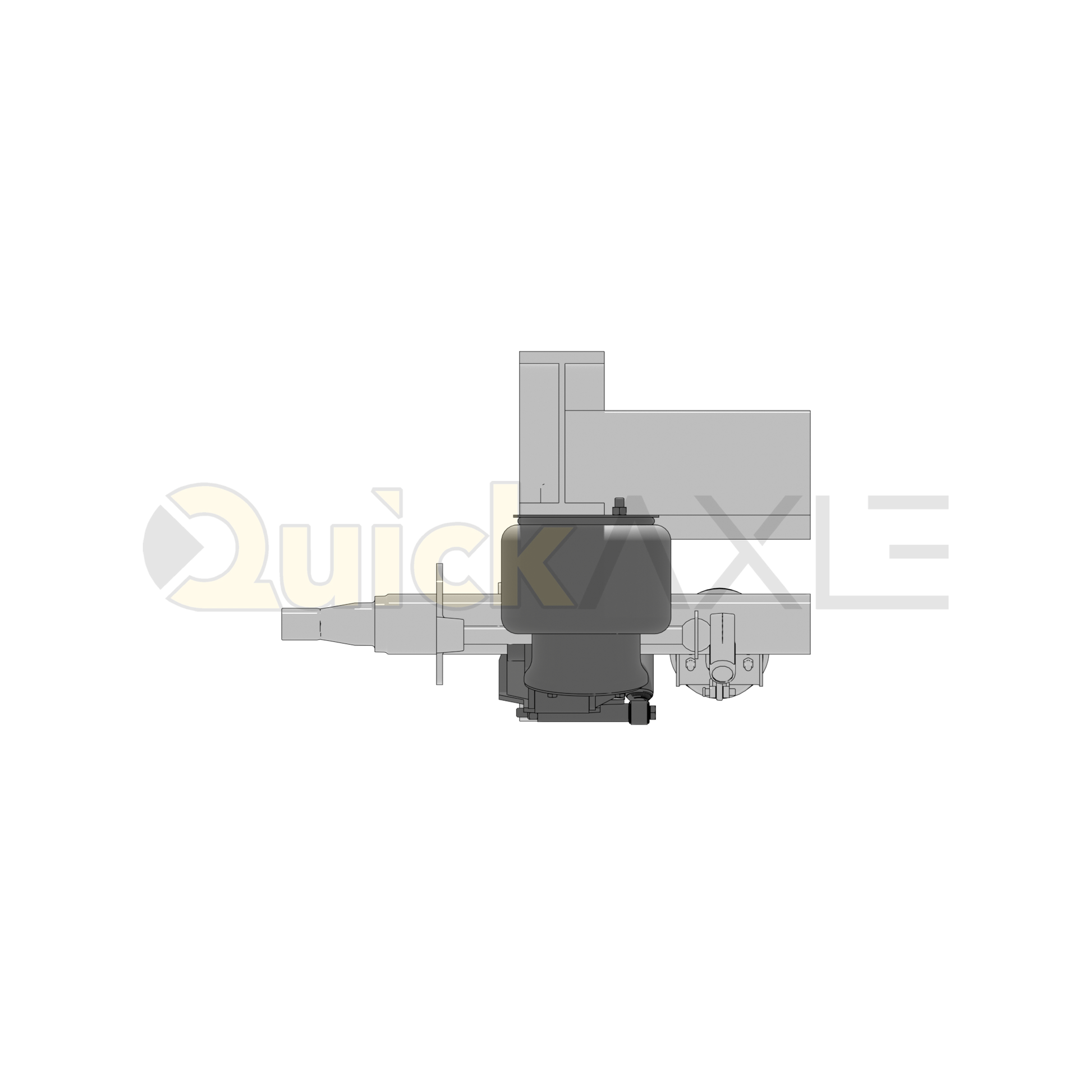 Ridewell RAR-240W Trailer Air Ride Suspension - Yoke Mount - Non-Steerable - 30,000 lb Capacity - 2403378