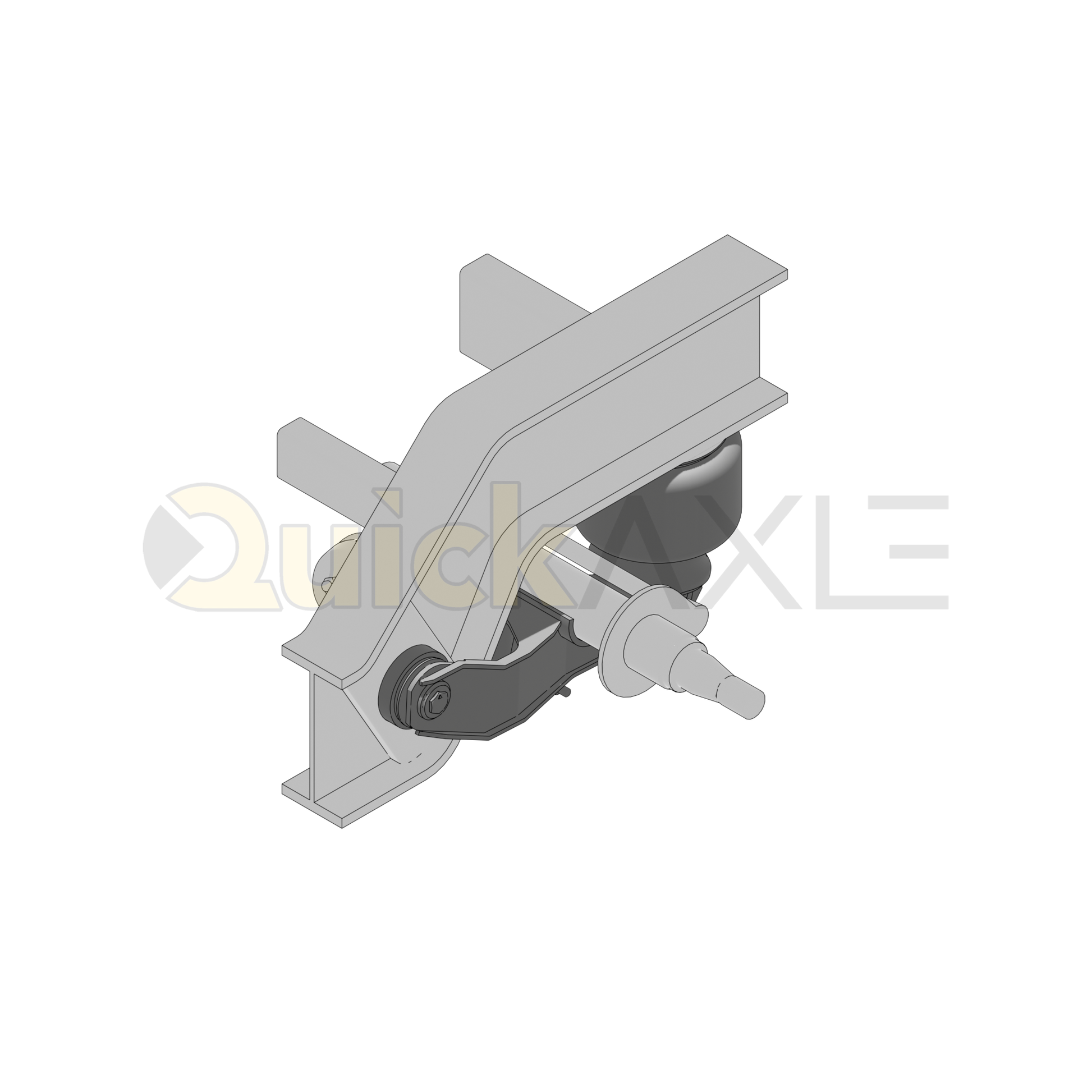 Ridewell RAR-240W Trailer Air Ride Suspension - Yoke Mount - Non-Steerable - 30,000 lb Capacity - 2403378