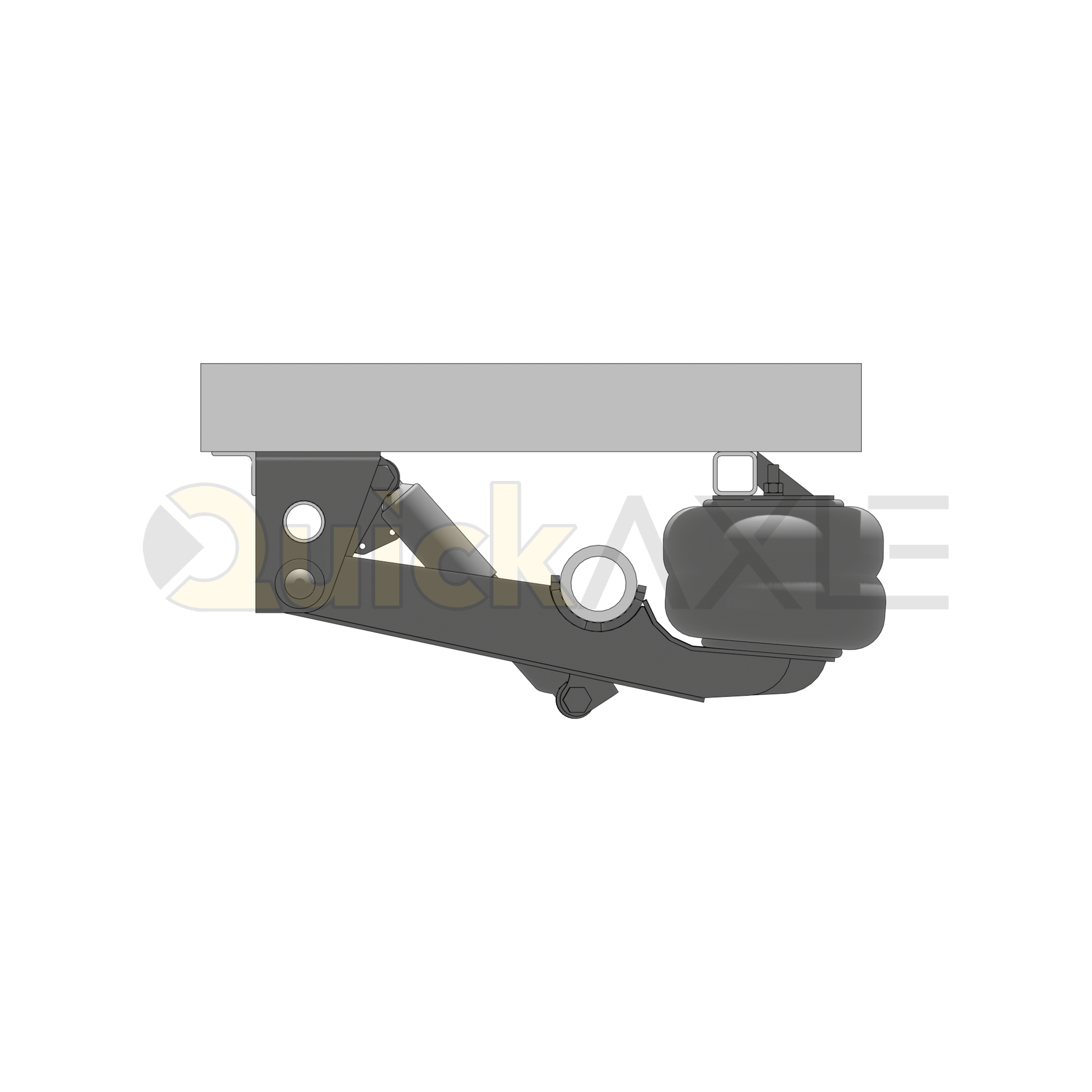 Ridewell RAR-244 Trailer Underslung Air Ride Suspension - Non-Steerable - 8,000 lb Capacity - 2440003