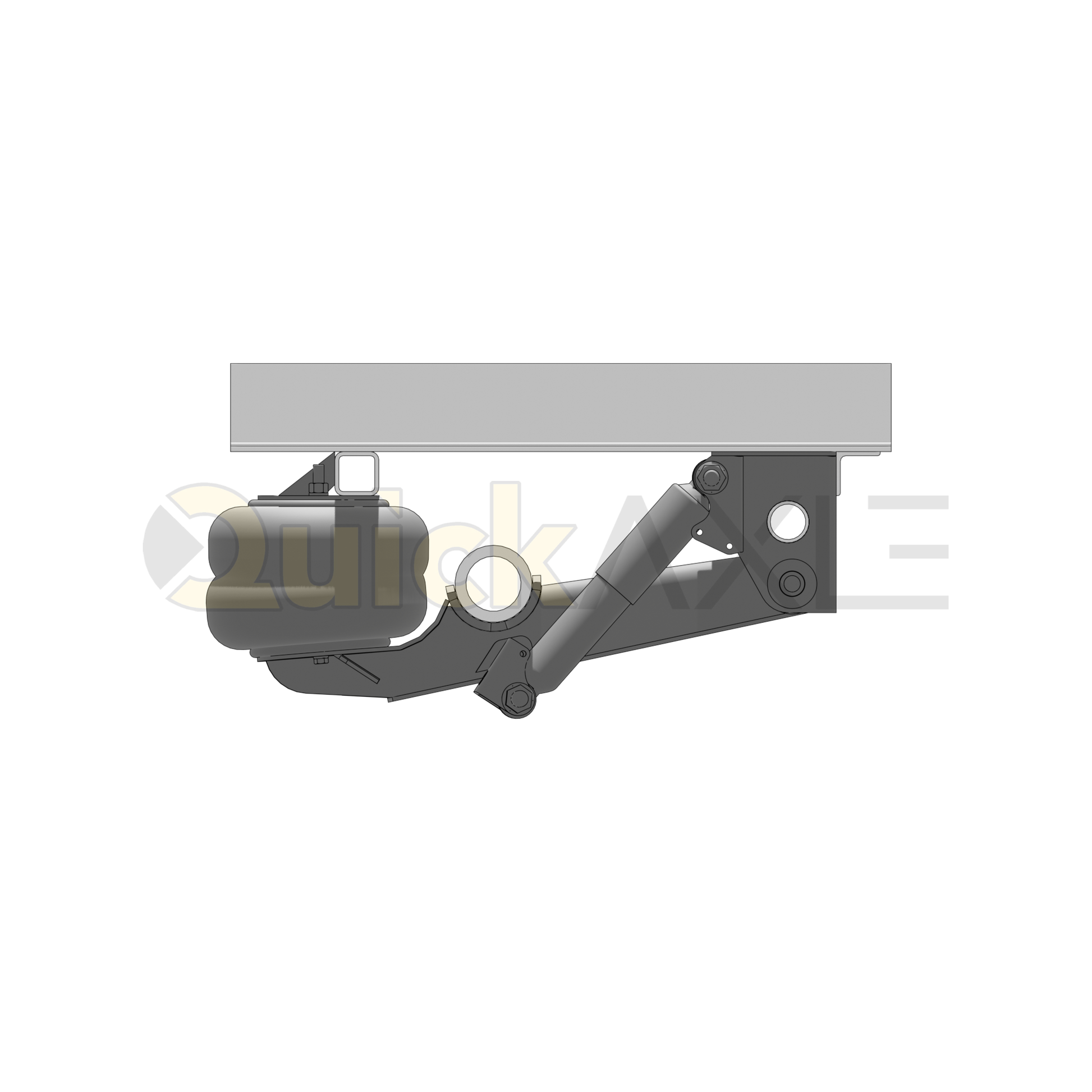Ridewell RAR-244 Trailer Underslung Air Ride Suspension - Non-Steerable - 8,000 lb Capacity - 2440003